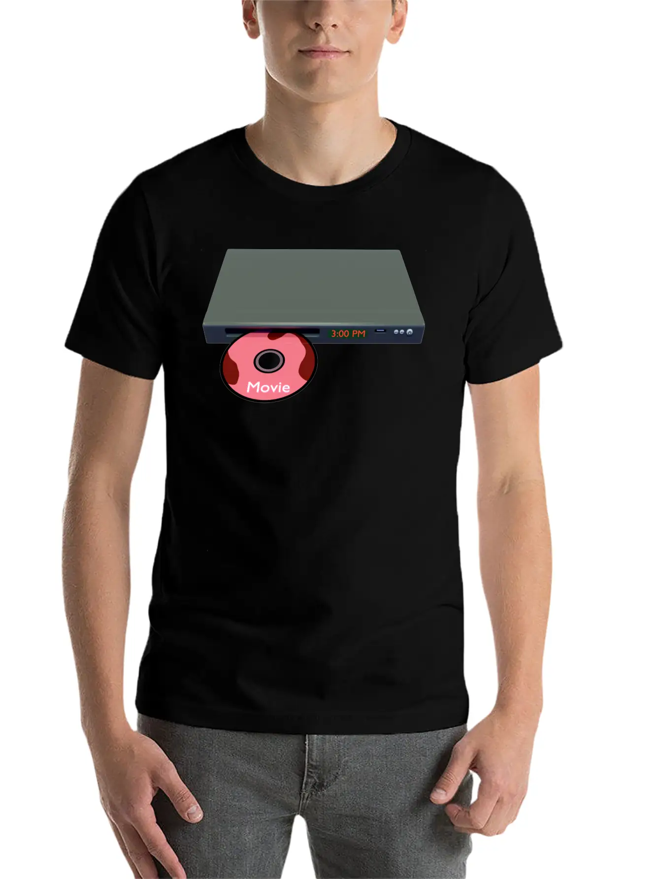 DVD/CD Media Player Unisex Short Sleeve Soft Cotton T-Shirt – Casual Everyday Wear
