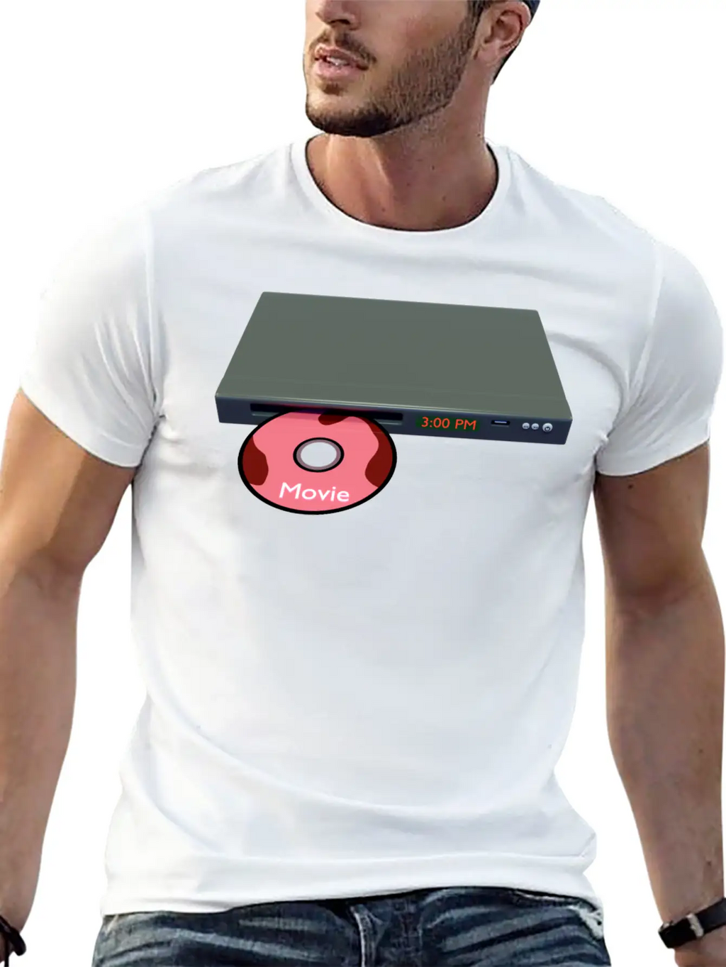 DVD/CD Media Player Unisex Short Sleeve Soft Cotton T-Shirt – Casual Everyday Wear