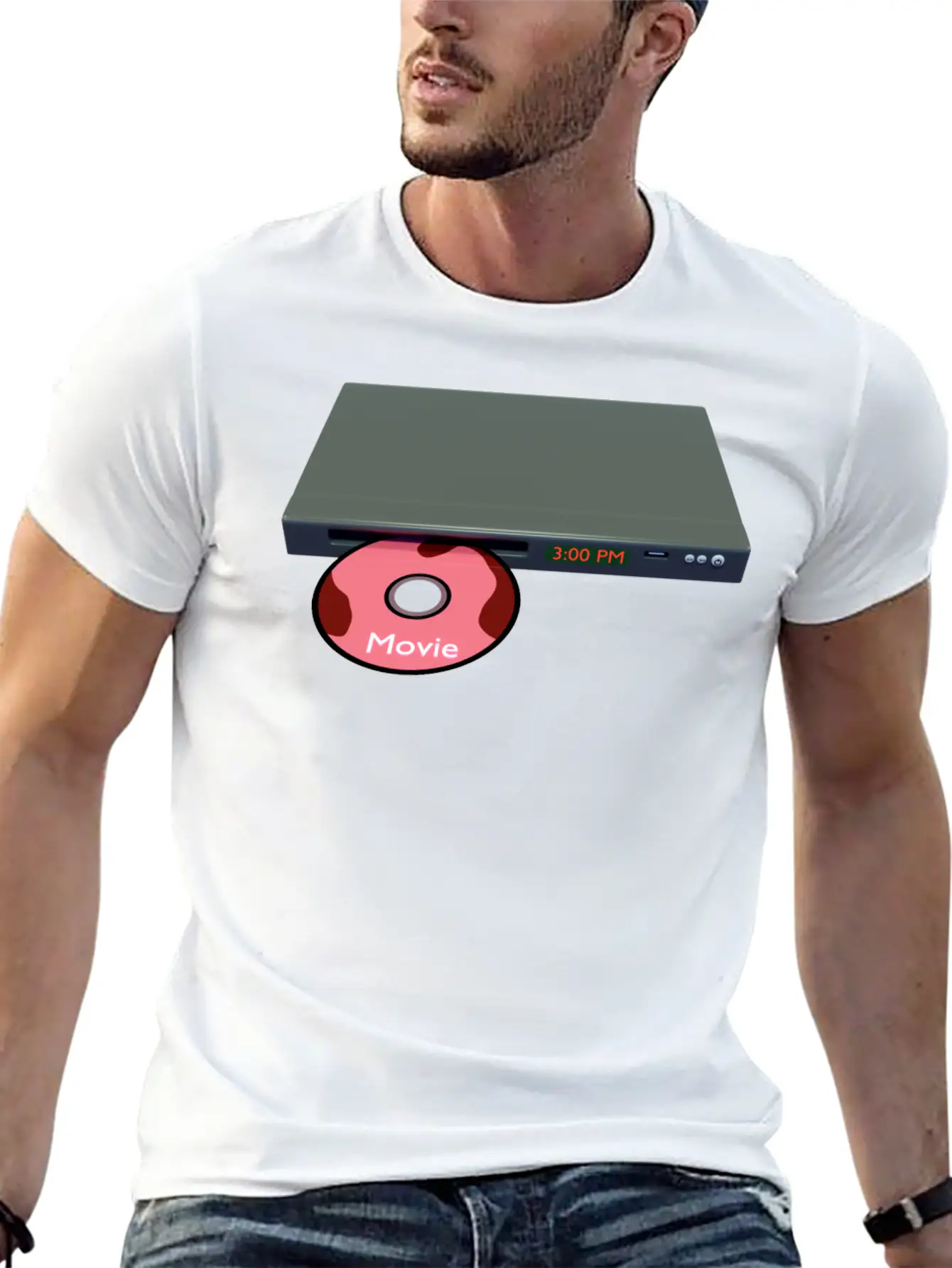 DVD/CD Media Player Unisex Short Sleeve Soft Cotton T-Shirt – Casual Everyday Wear