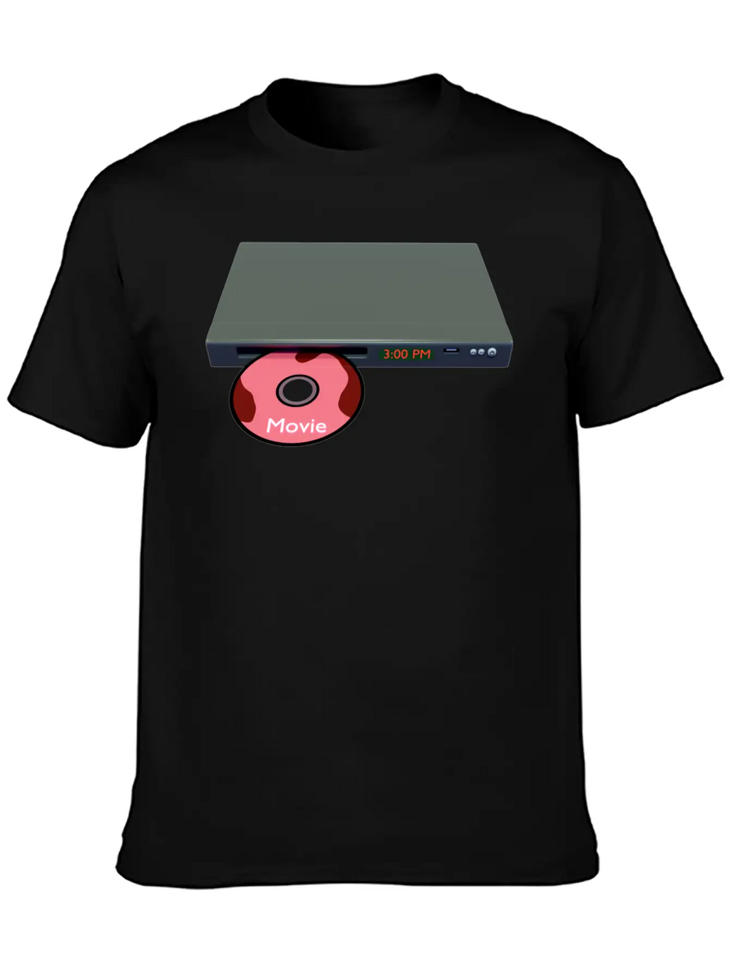DVD/CD Media Player Unisex Short Sleeve Soft Cotton T-Shirt – Casual Everyday Wear