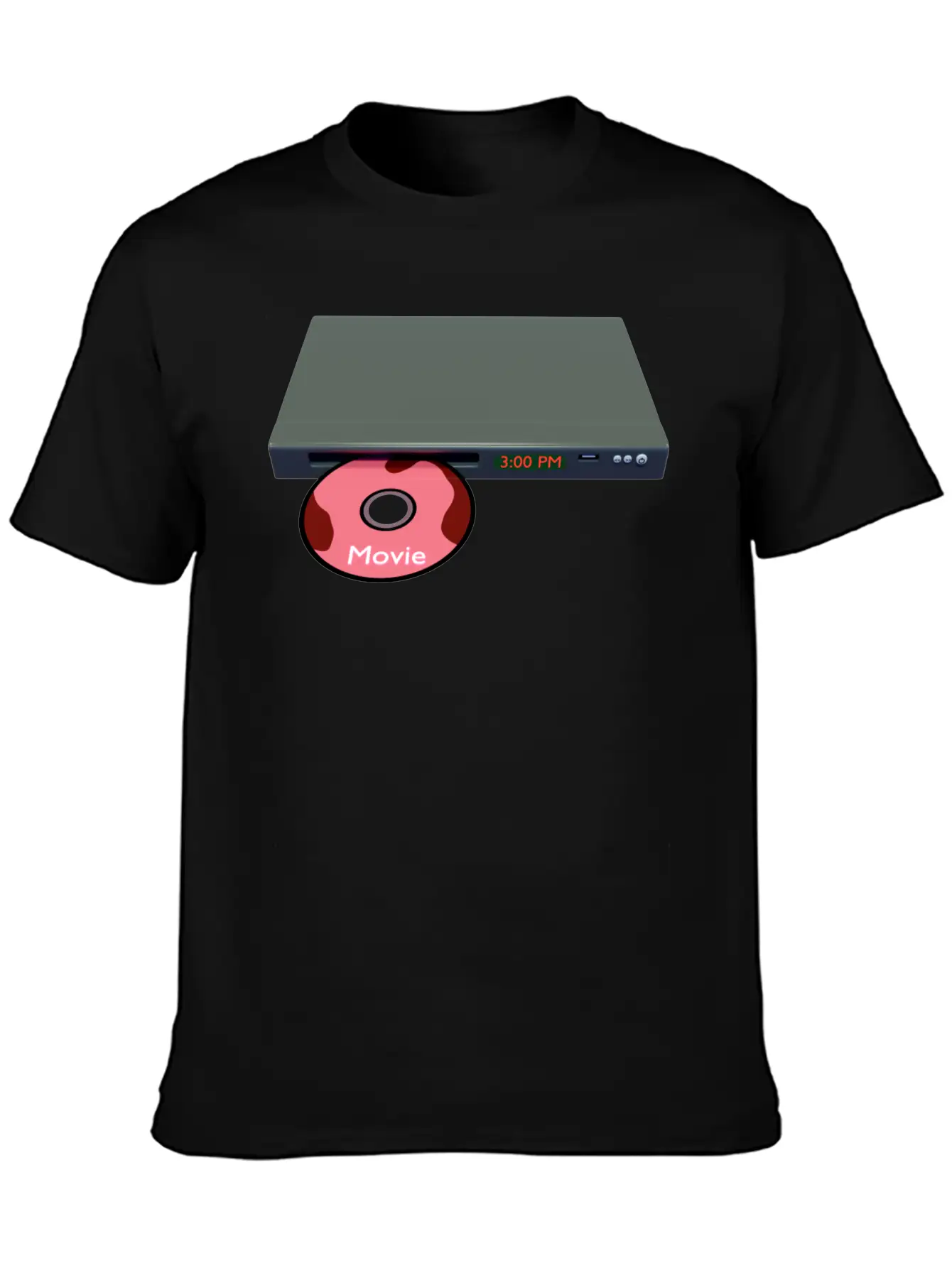 DVD/CD Media Player Unisex Short Sleeve Soft Cotton T-Shirt – Casual Everyday Wear