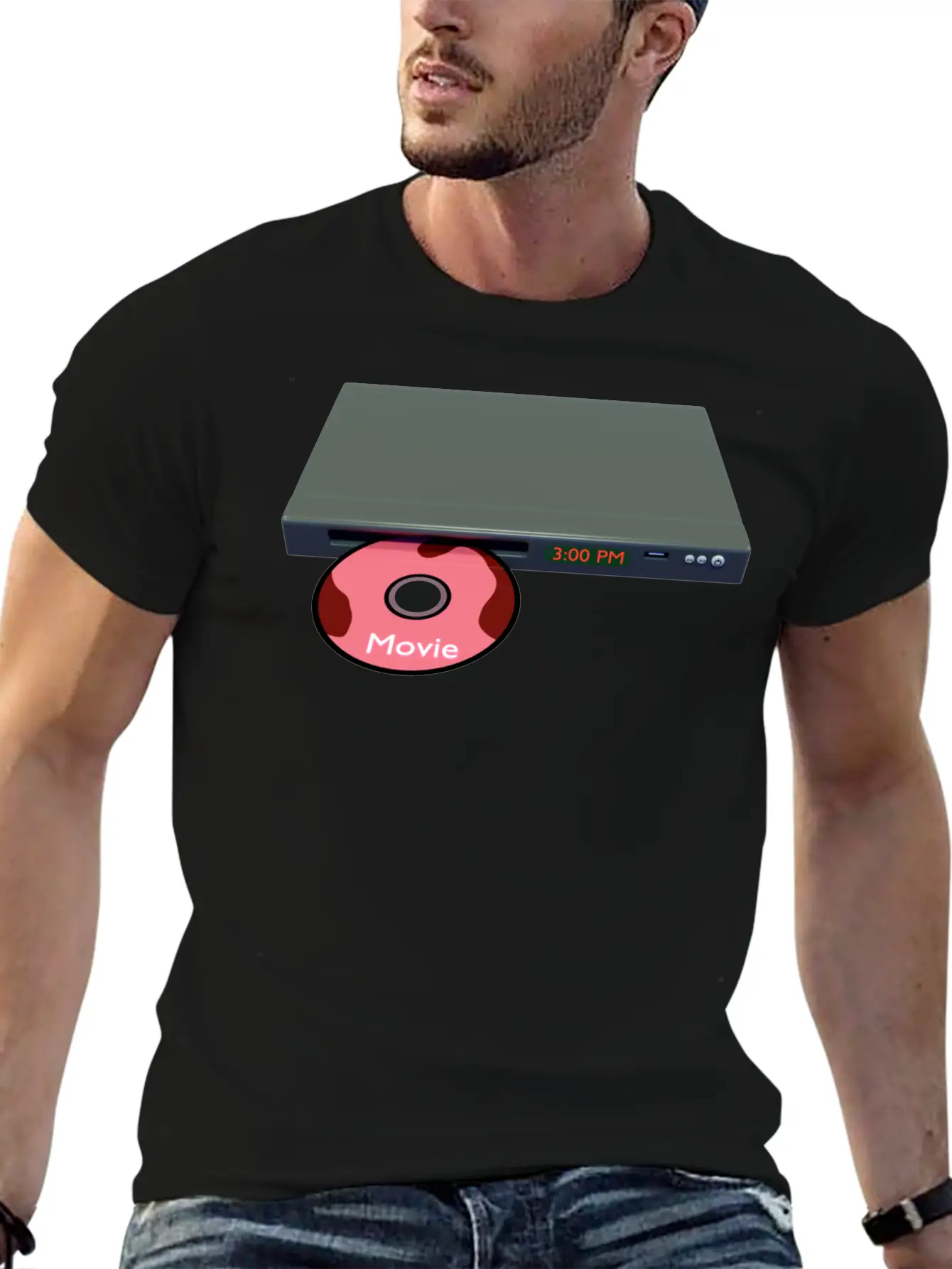 DVD/CD Media Player Unisex Short Sleeve Soft Cotton T-Shirt – Casual Everyday Wear