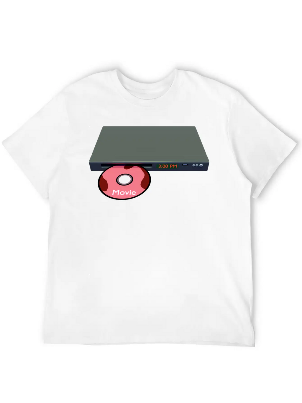 DVD/CD Media Player Unisex Short Sleeve Soft Cotton T-Shirt – Casual Everyday Wear
