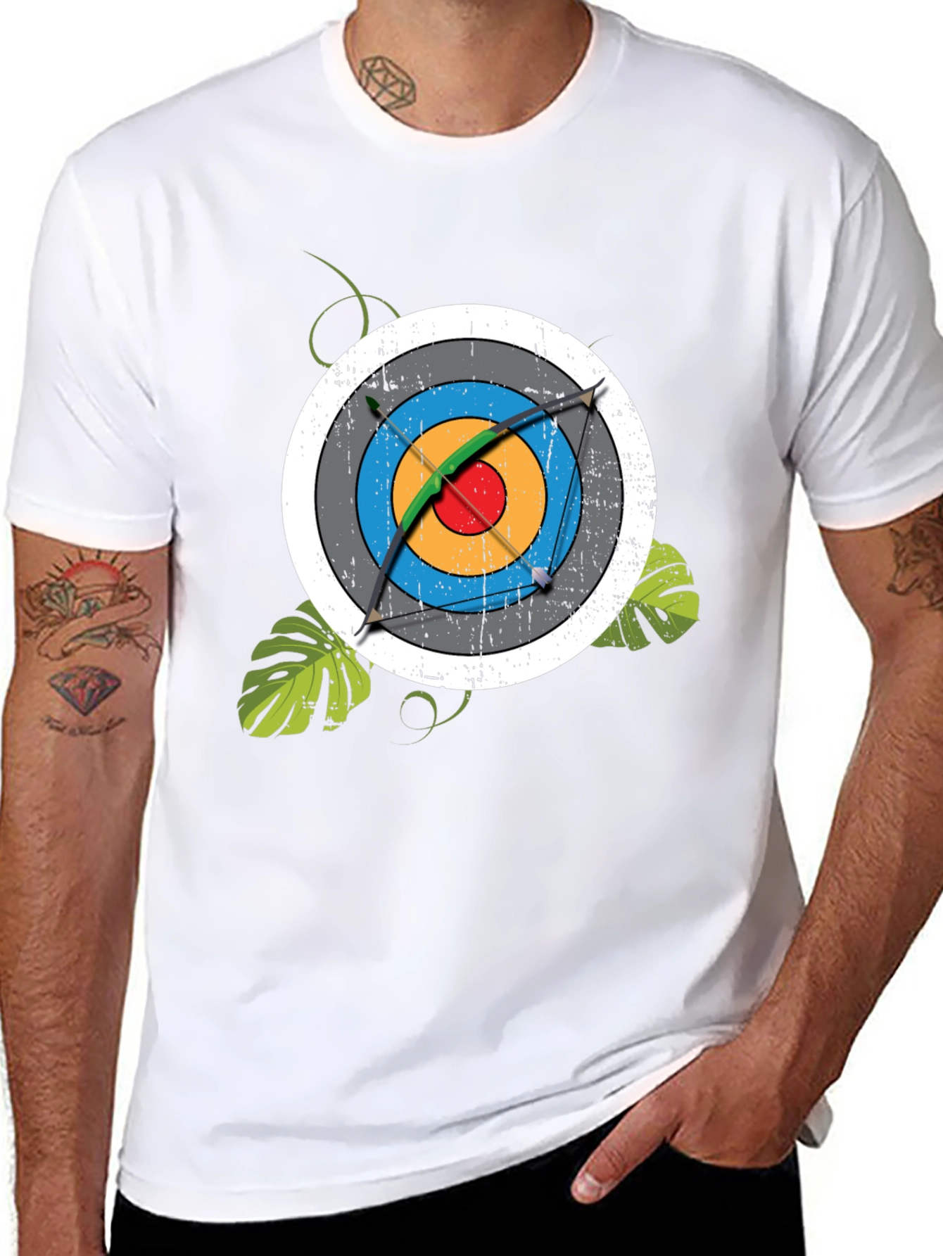 Archery Target Graphic Tee - Mens Black T-Shirt