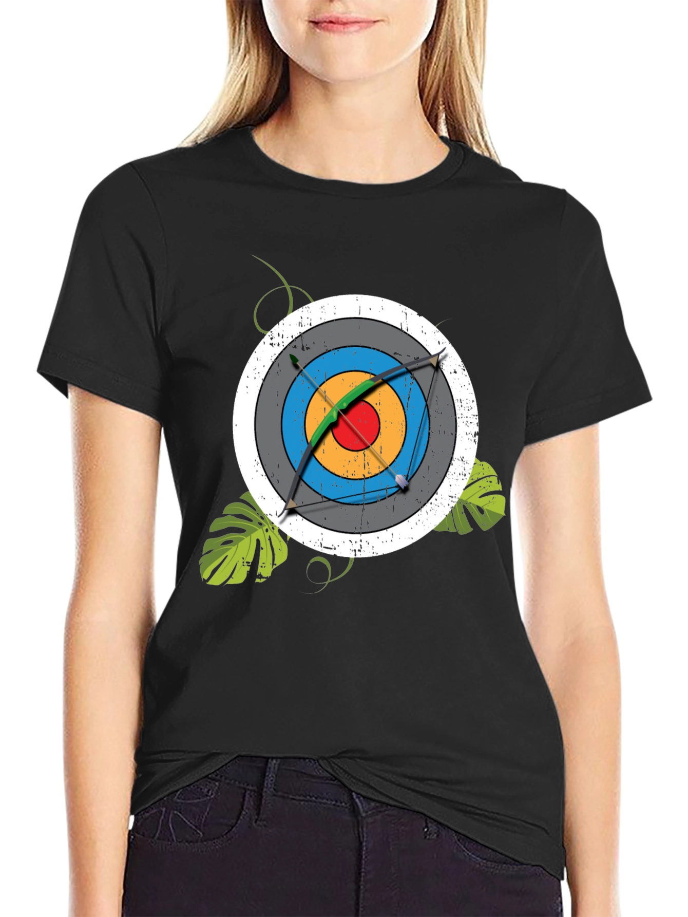 Archery Target Graphic Tee - Mens Black T-Shirt