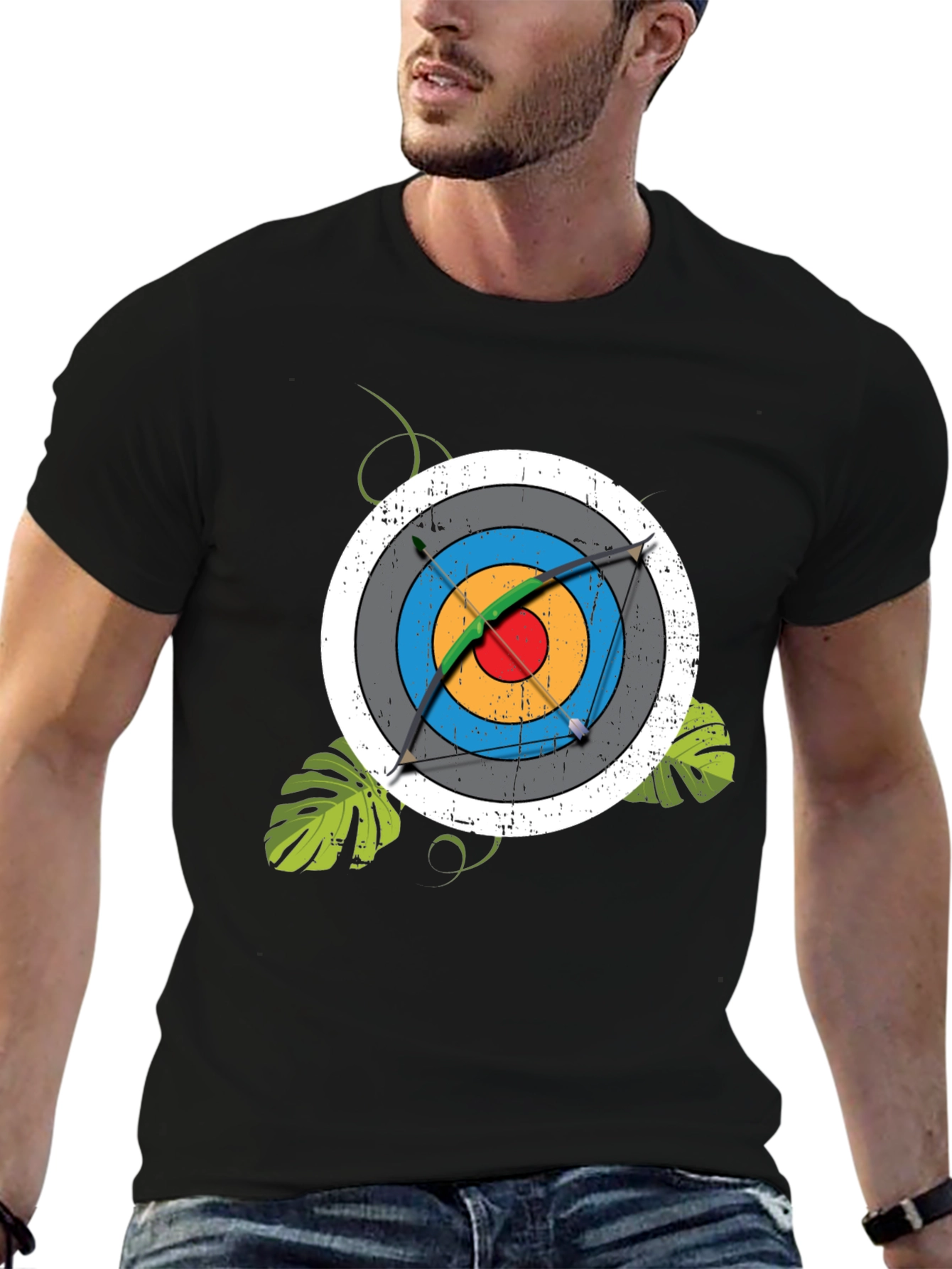 Archery Target Graphic Tee - Mens Black T-Shirt
