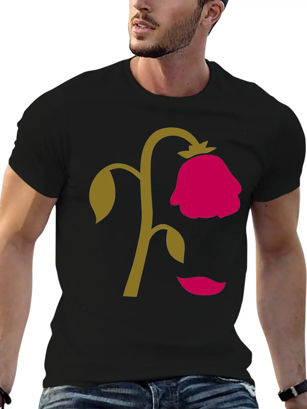 Dying Flower, Dying Rose Breathable Graphic T-Shirt – Perfect For Casual Days
