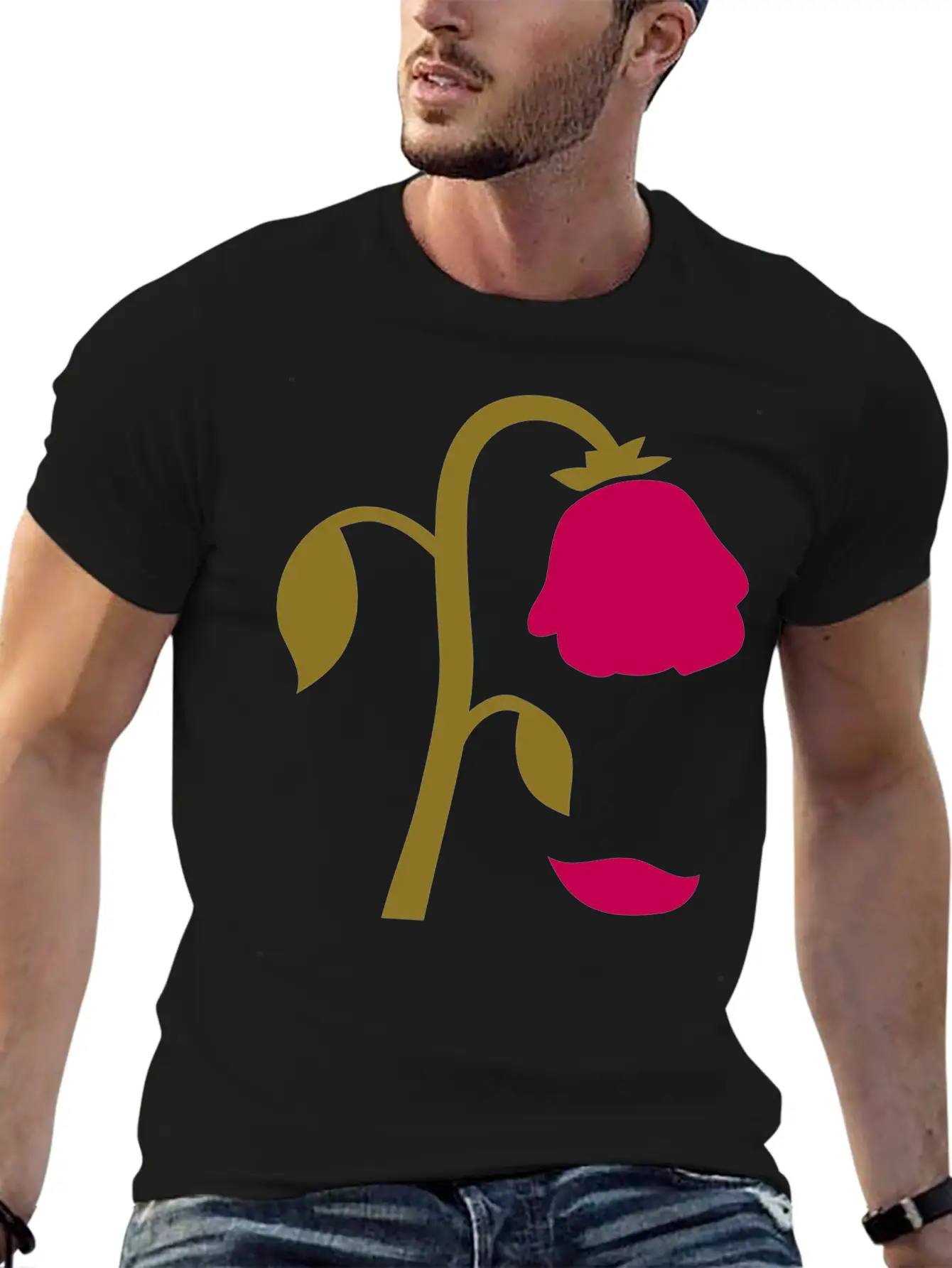 Dying Flower, Dying Rose Breathable Graphic T-Shirt – Perfect For Casual Days