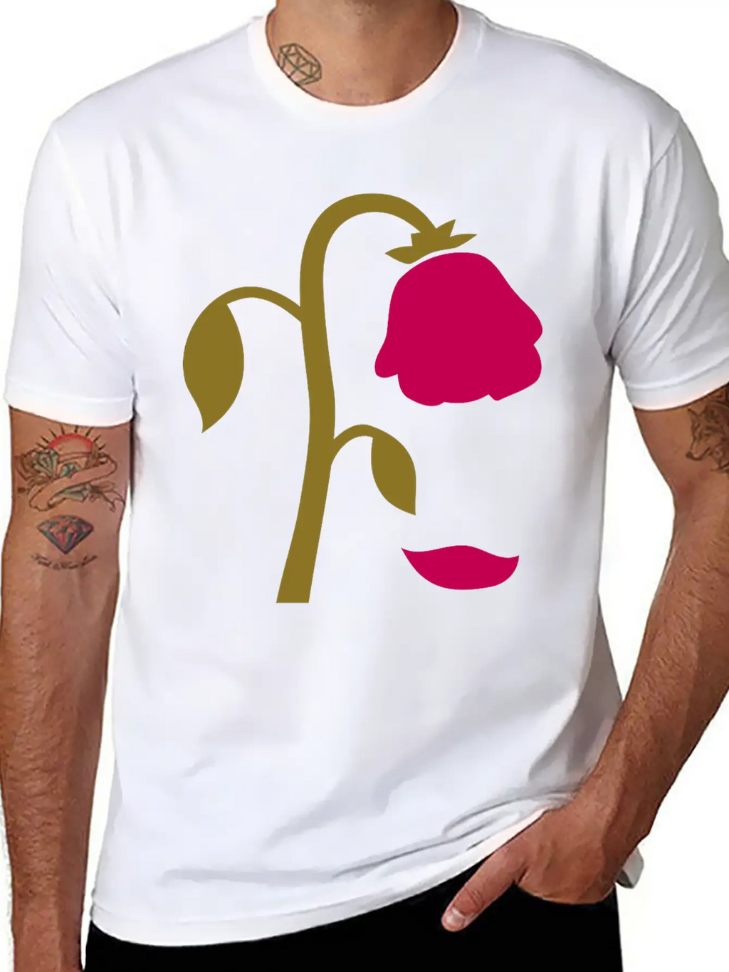 Dying Flower, Dying Rose Breathable Graphic T-Shirt – Perfect For Casual Days