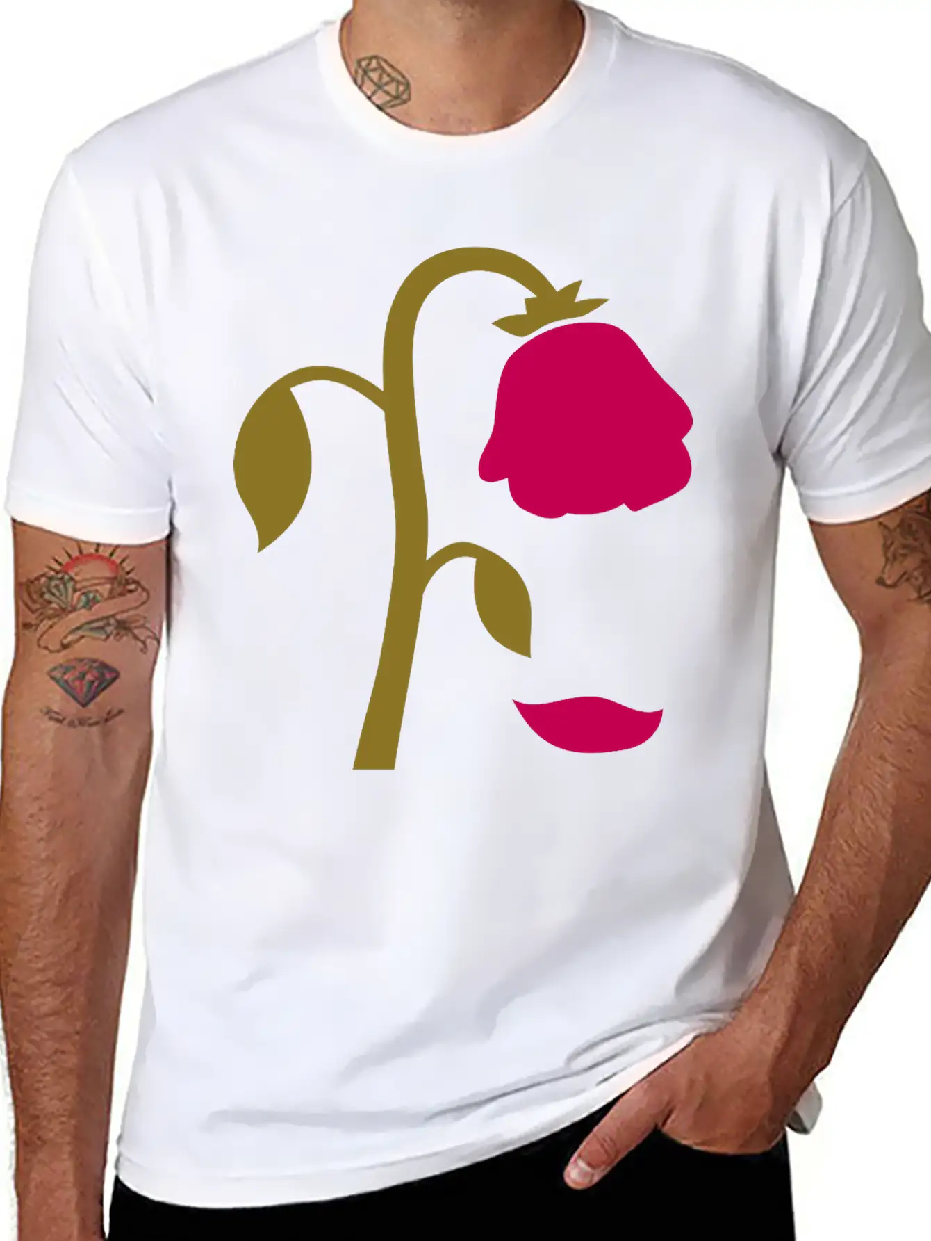 Dying Flower, Dying Rose Breathable Graphic T-Shirt – Perfect For Casual Days