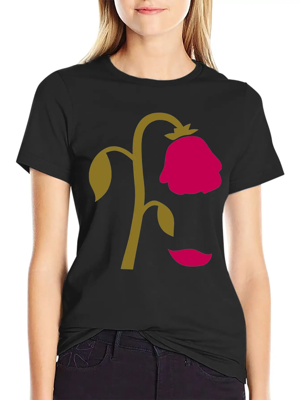Dying Flower, Dying Rose Breathable Graphic T-Shirt – Perfect For Casual Days