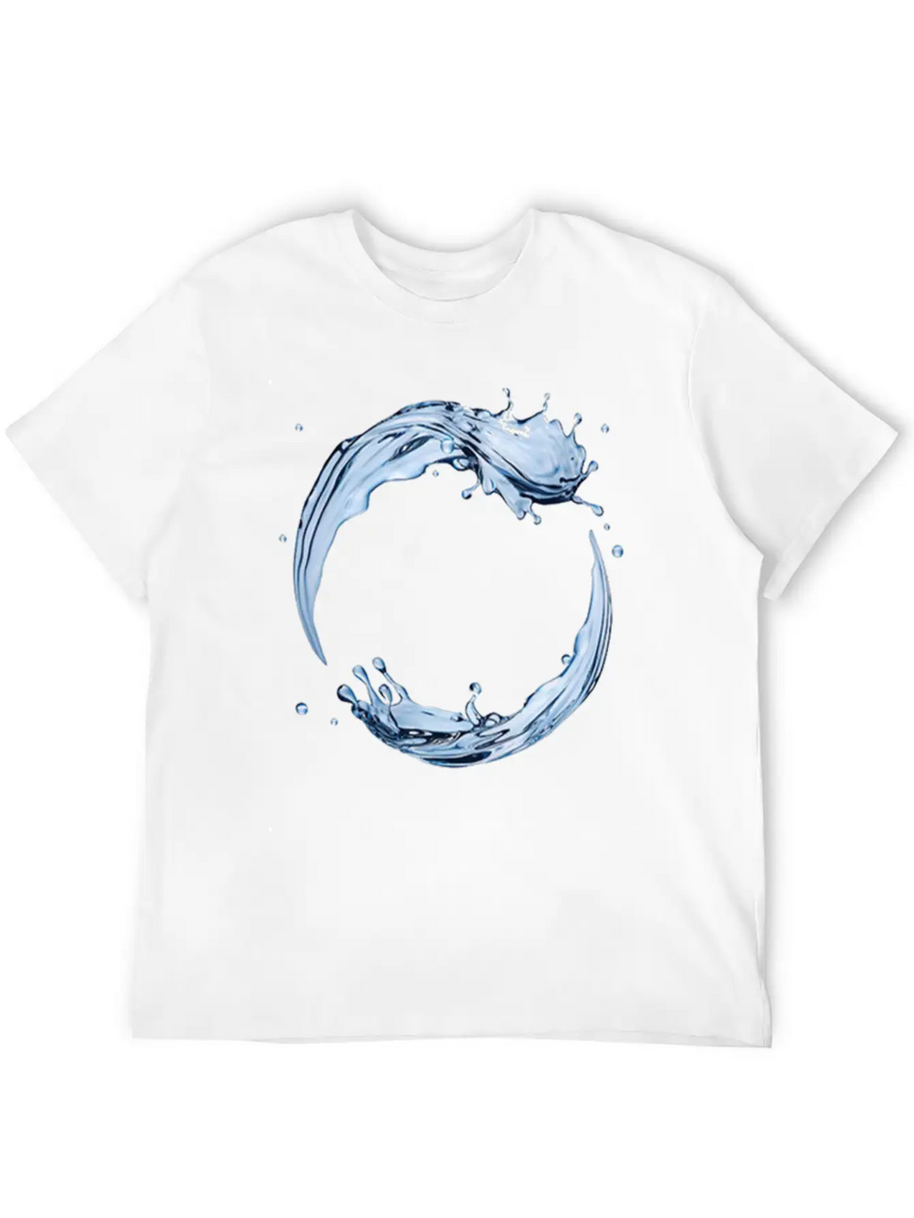 Dynamic Water Droplets Stylish Everyday T-Shirt – Unisex Basic Cotton Tee