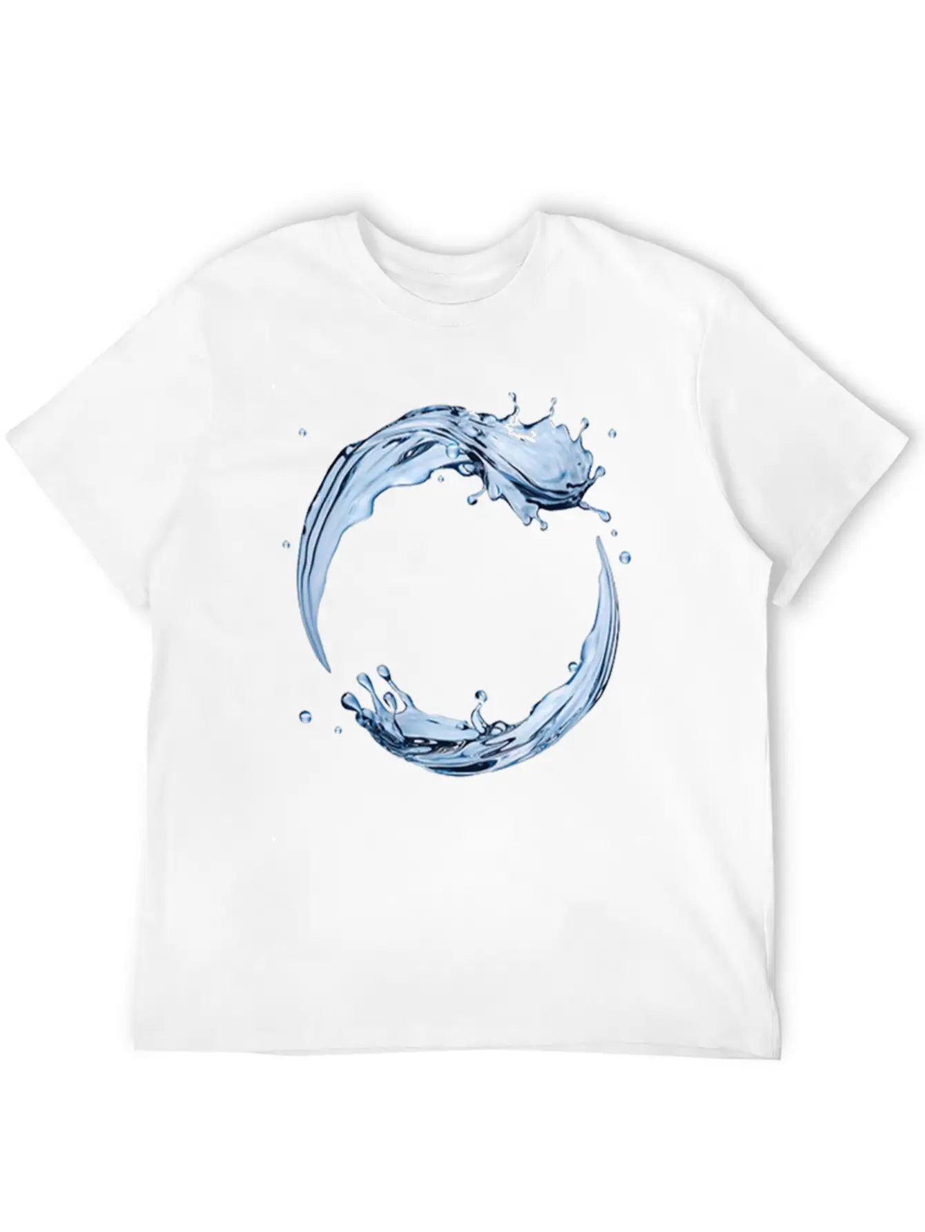 Dynamic Water Droplets Stylish Everyday T-Shirt – Unisex Basic Cotton Tee