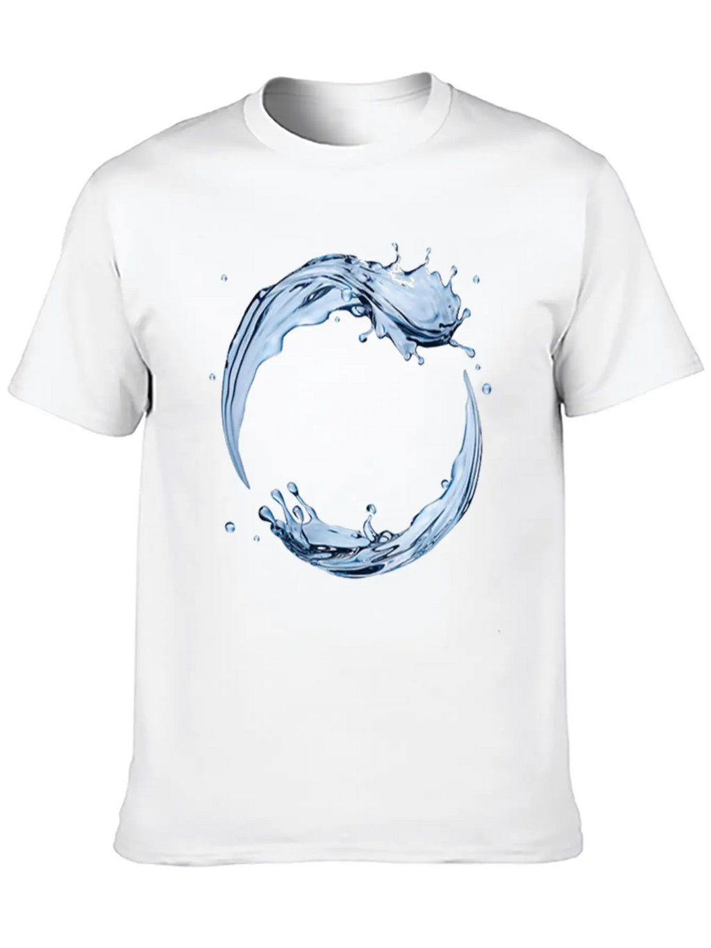Dynamic Water Droplets Stylish Everyday T-Shirt – Unisex Basic Cotton Tee
