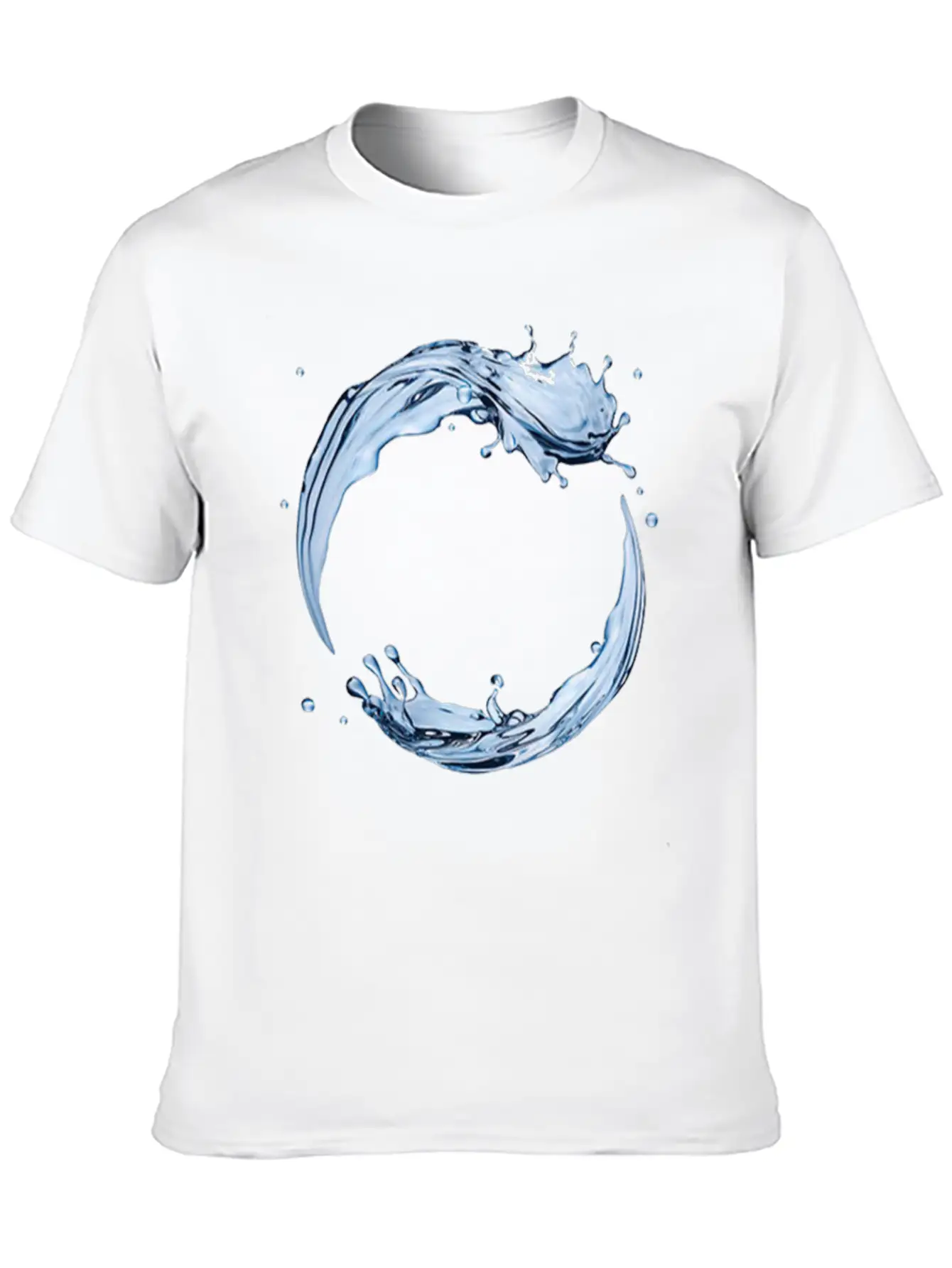 Dynamic Water Droplets Stylish Everyday T-Shirt – Unisex Basic Cotton Tee