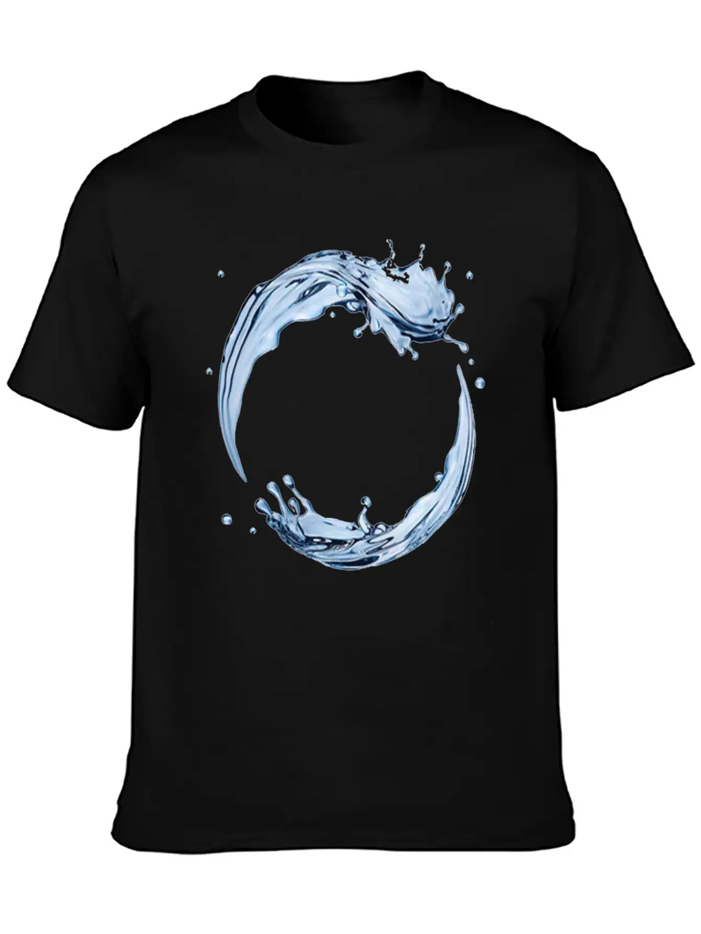 Dynamic Water Droplets Stylish Everyday T-Shirt – Unisex Basic Cotton Tee