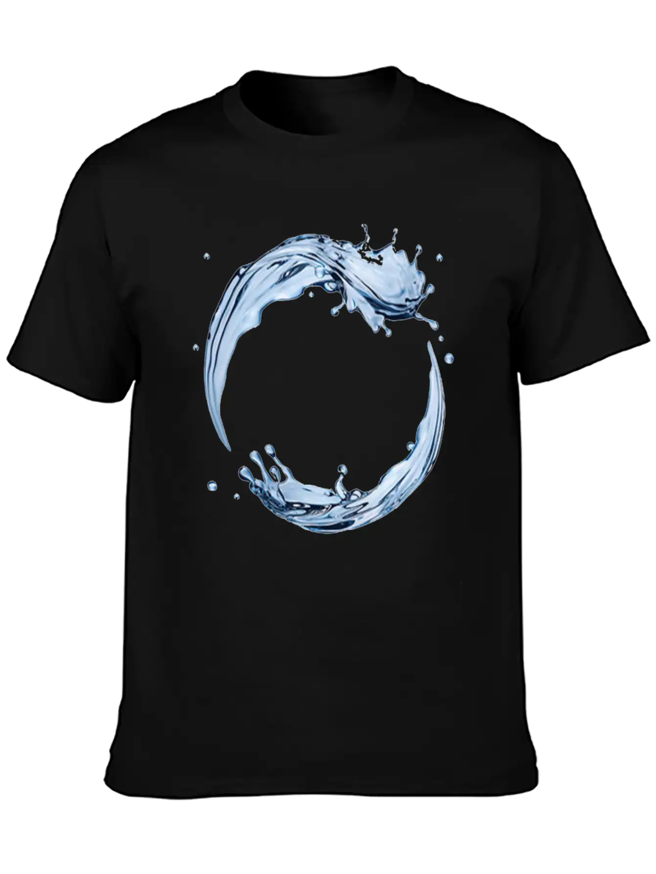 Dynamic Water Droplets Stylish Everyday T-Shirt – Unisex Basic Cotton Tee