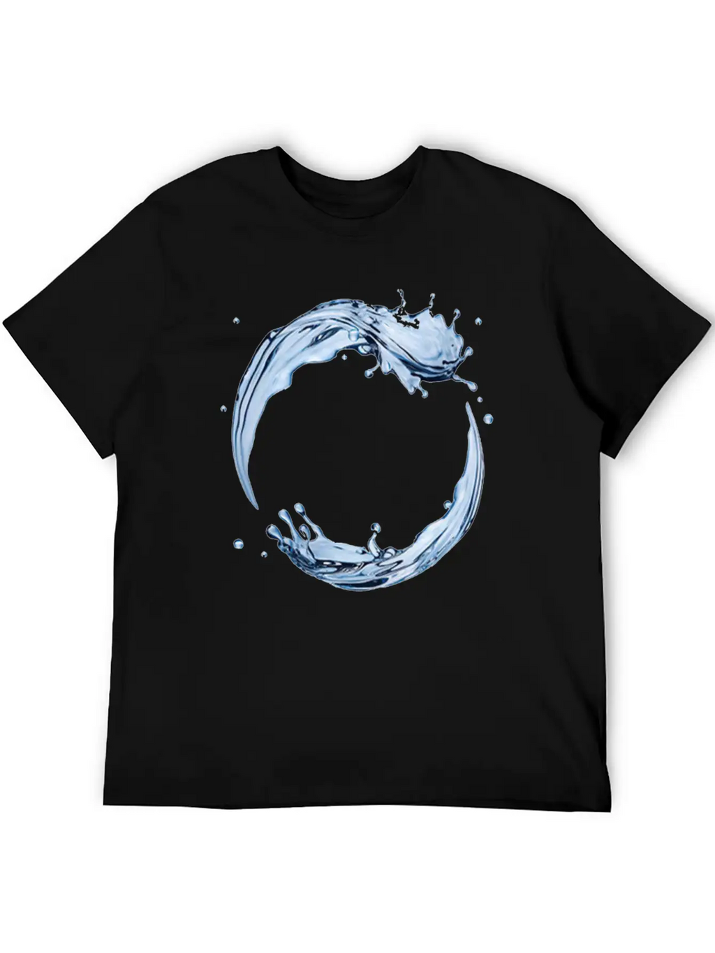 Dynamic Water Droplets Stylish Everyday T-Shirt – Unisex Basic Cotton Tee