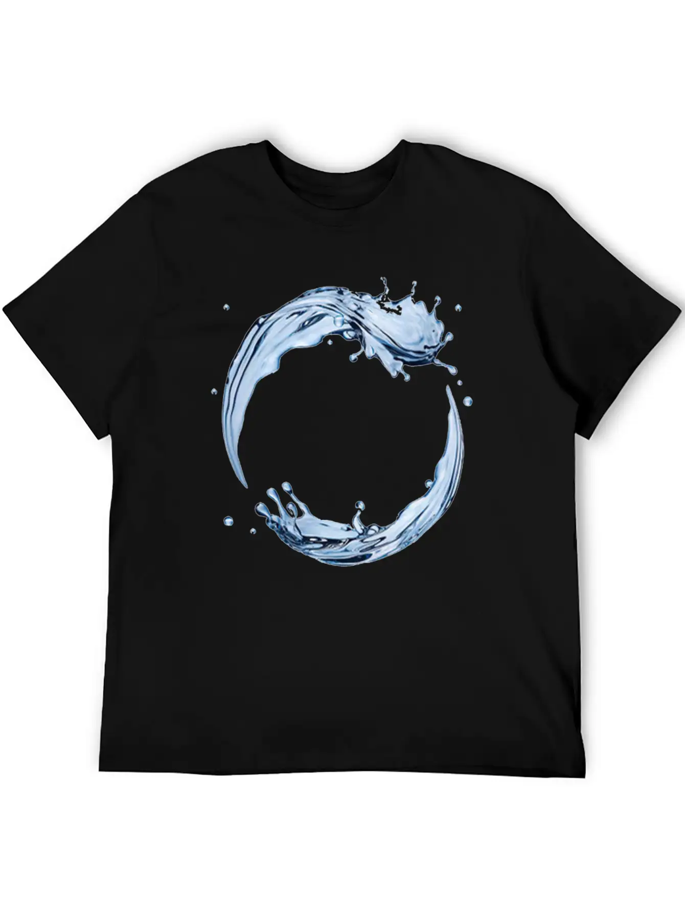 Dynamic Water Droplets Stylish Everyday T-Shirt – Unisex Basic Cotton Tee