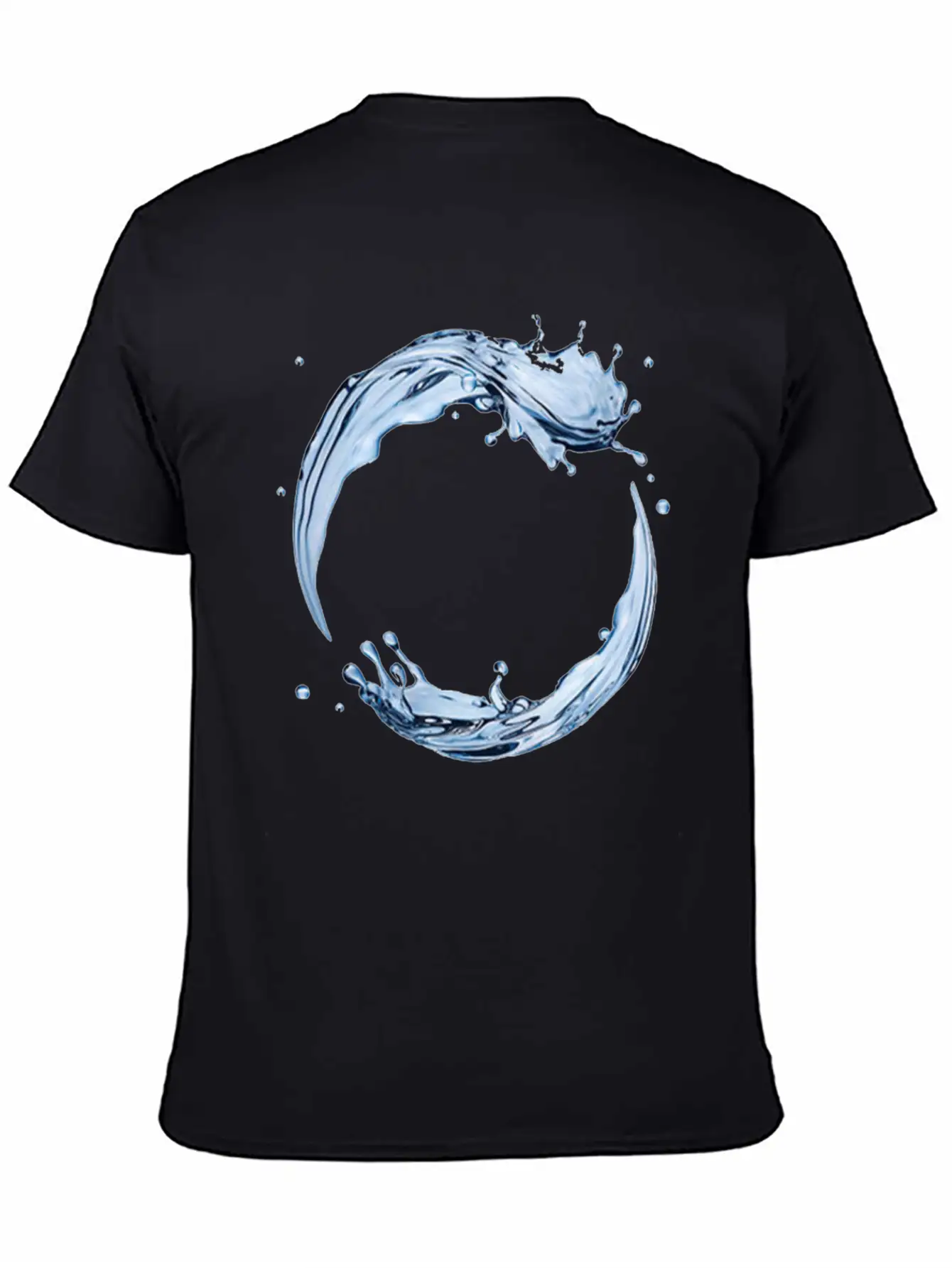 Dynamic Water Droplets Stylish Everyday T-Shirt – Unisex Basic Cotton Tee
