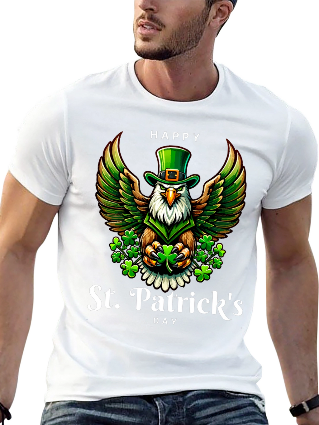 St. Patricks Day Eagle Graphic Tee