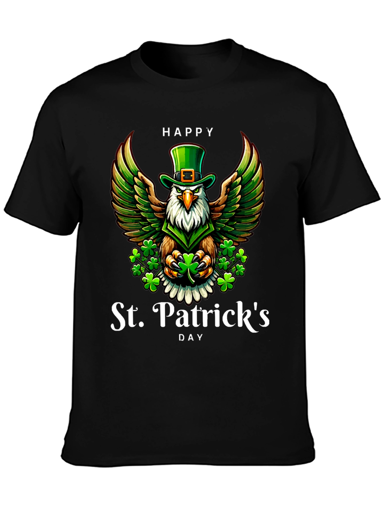 St. Patricks Day Eagle Graphic Tee