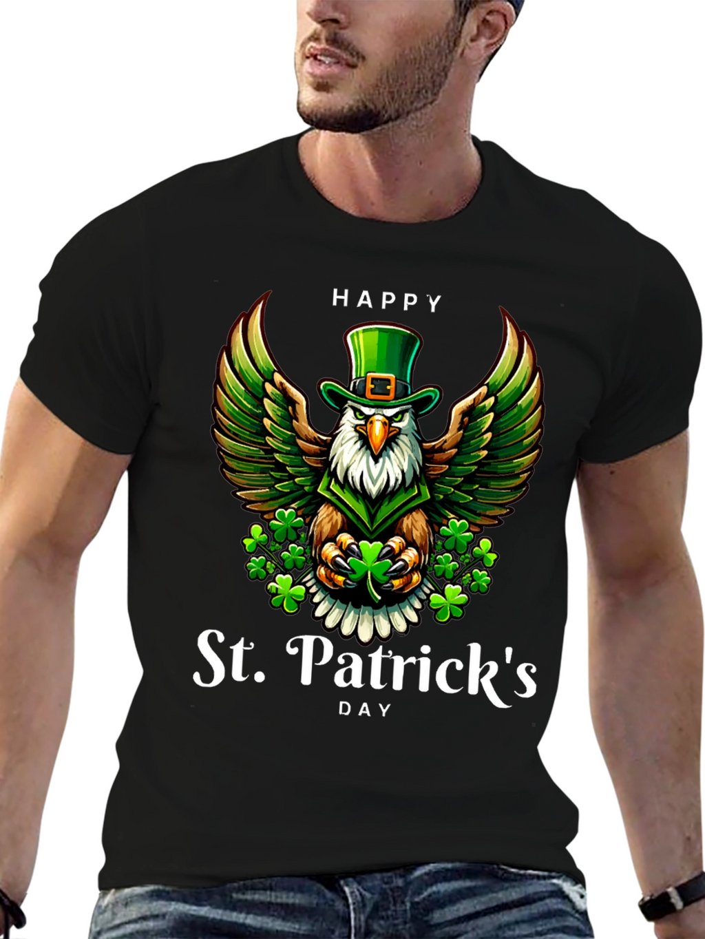 St. Patricks Day Eagle Graphic Tee