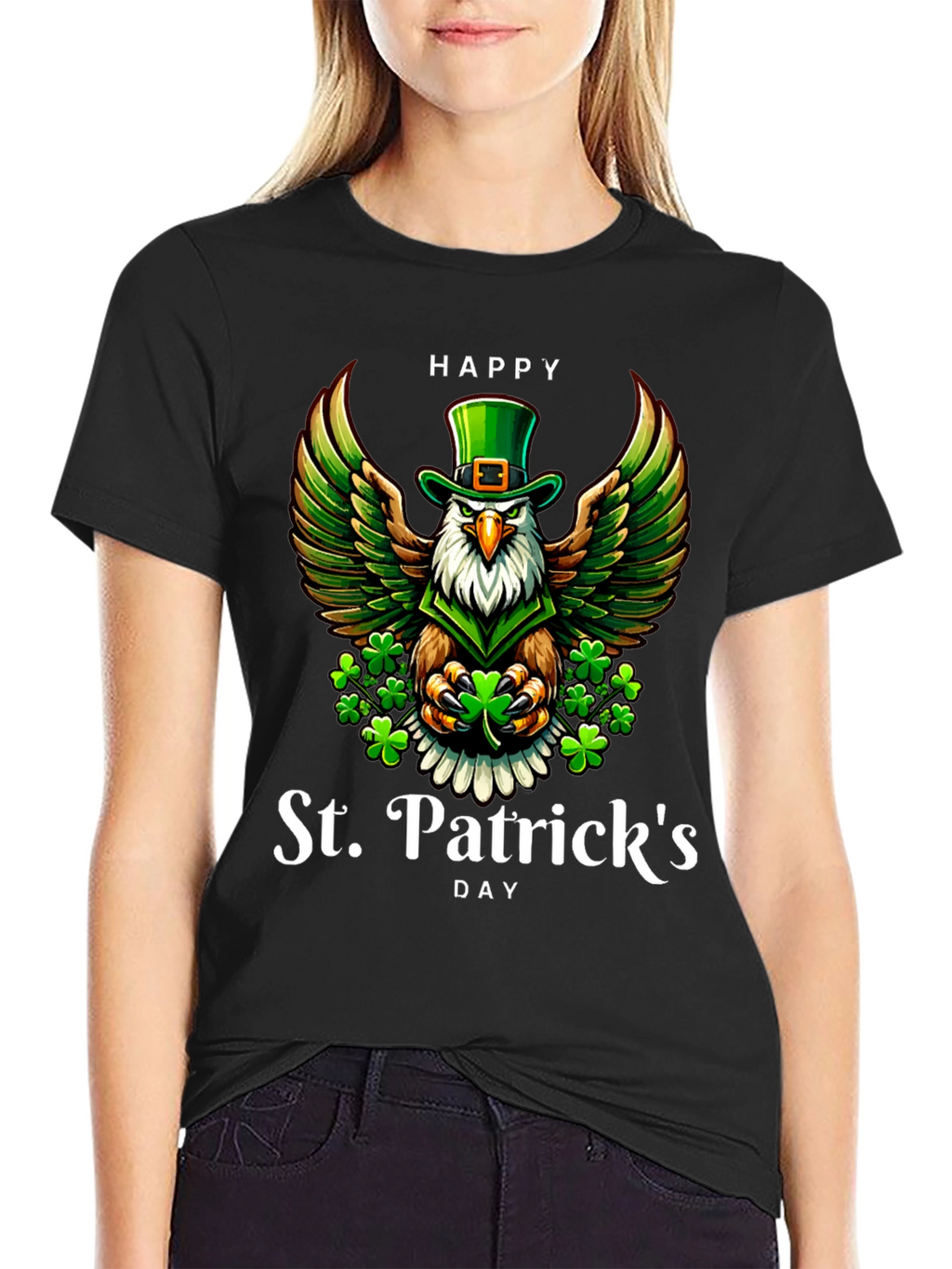 St. Patricks Day Eagle Graphic Tee