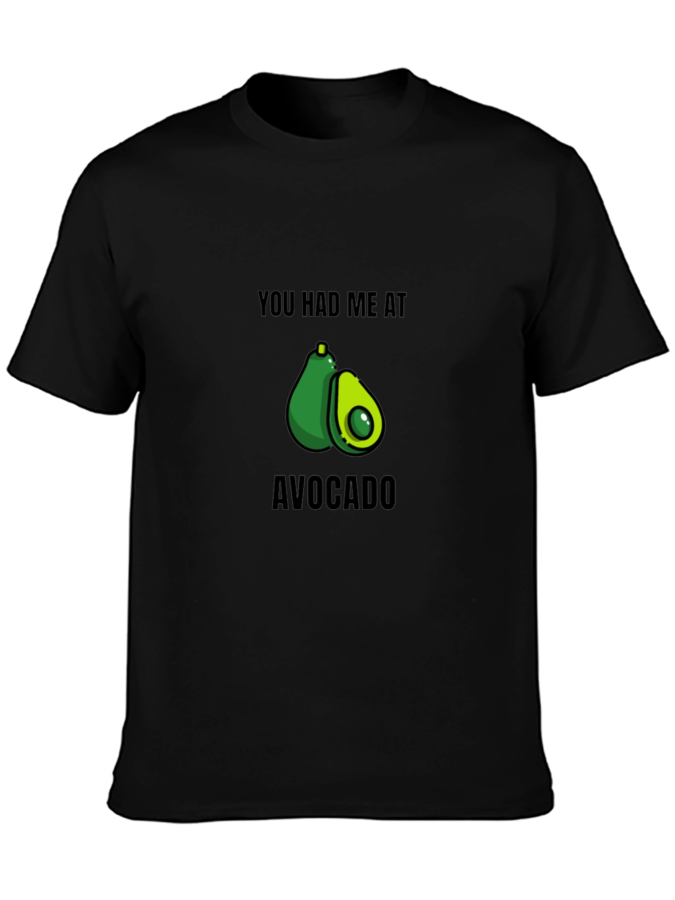 Avocado Lovers Black Graphic T-Shirt
