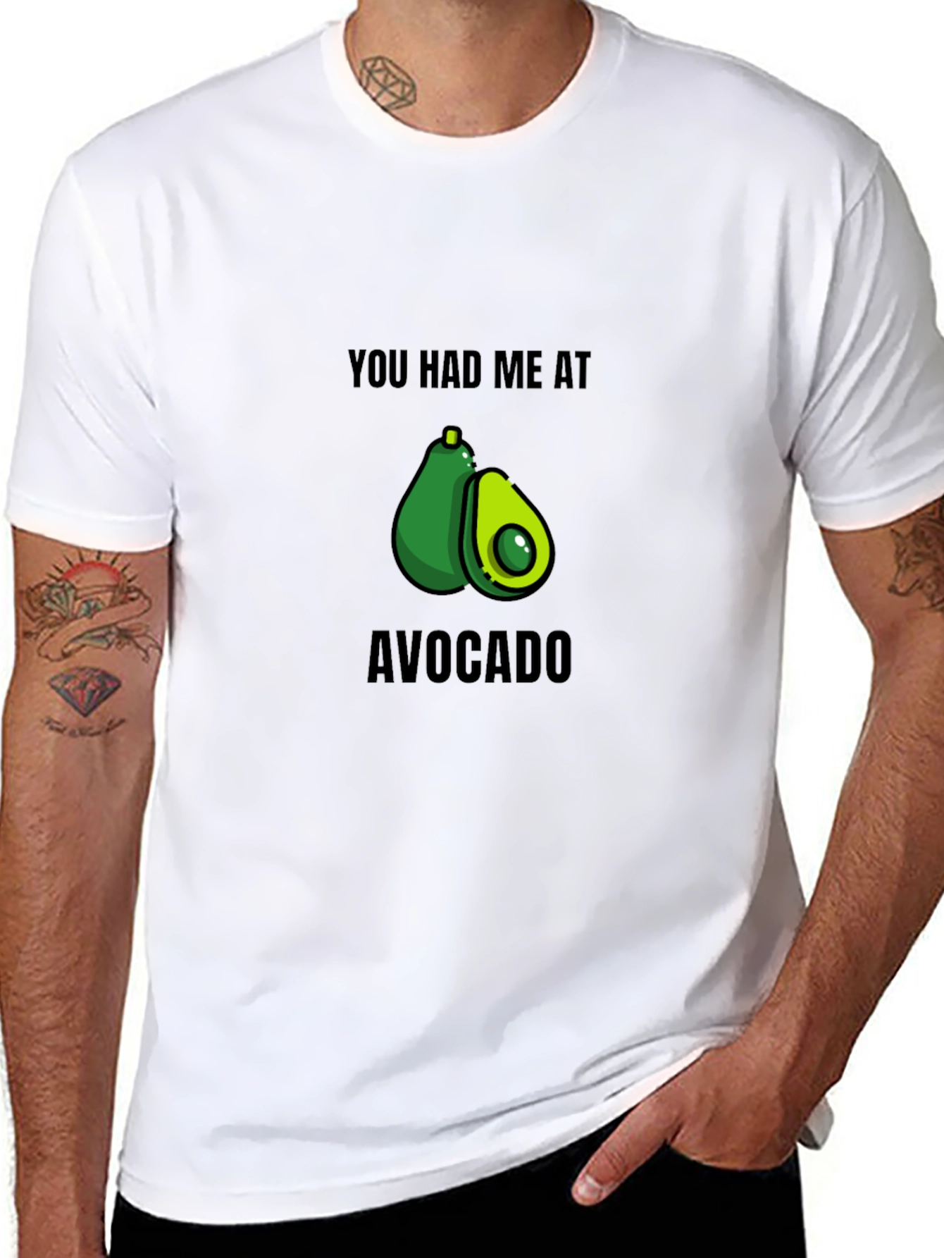 Avocado Lovers Black Graphic T-Shirt
