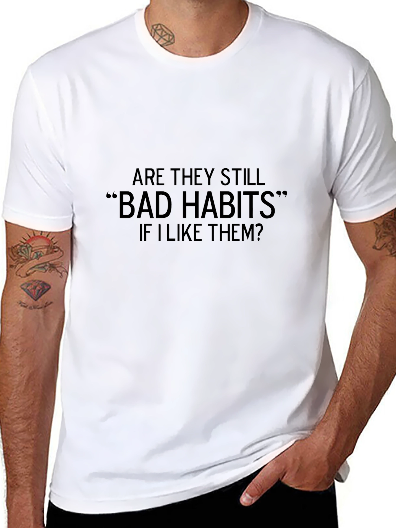 Bad Habits T-Shirt - Humorous Graphic Tee for Casual Wear