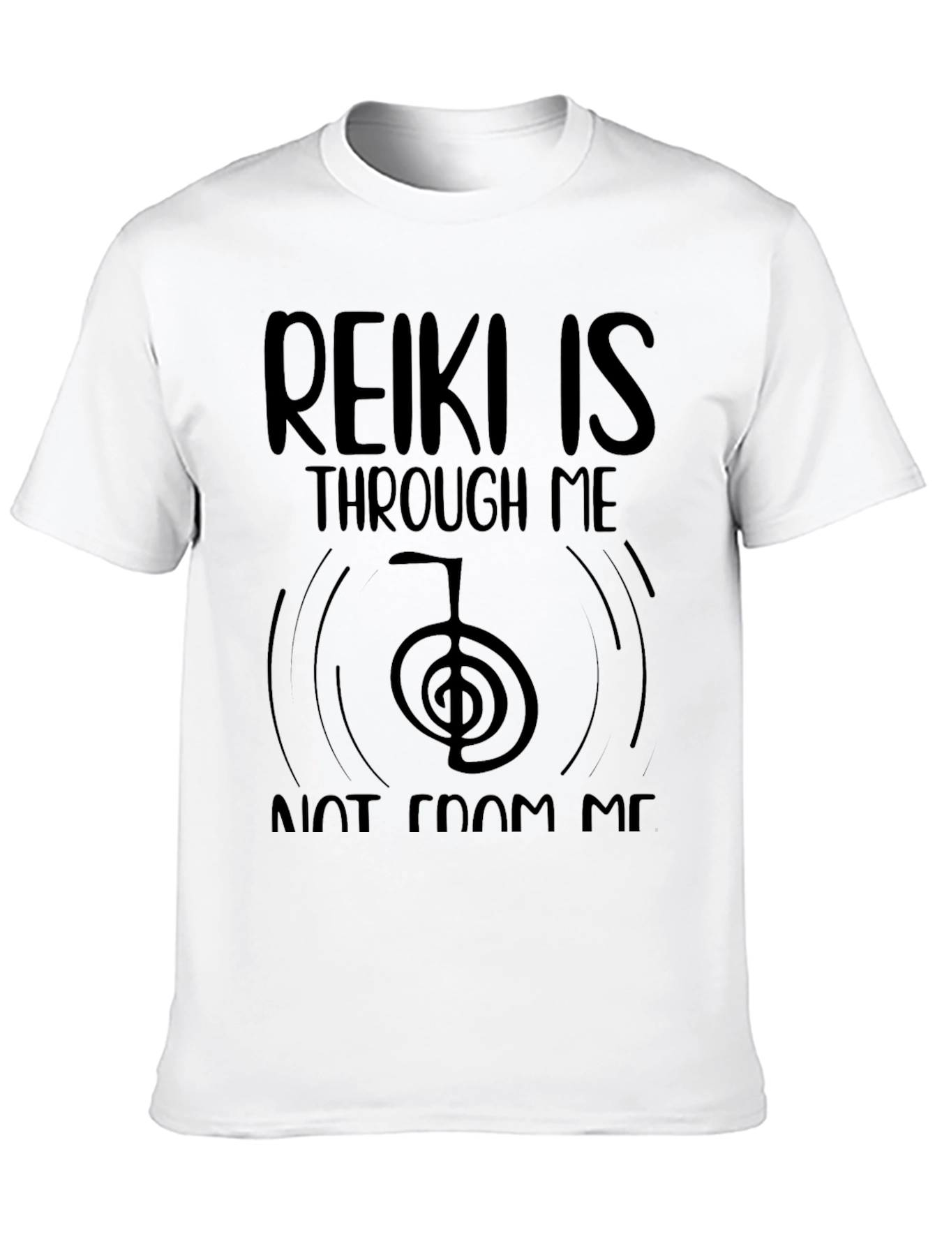 Reiki is Through Me Black T-Shirt