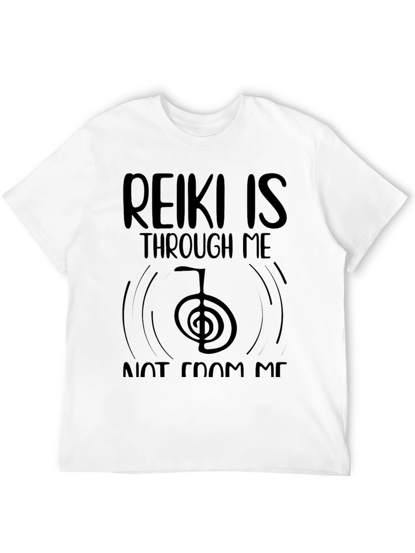 Reiki is Through Me Black T-Shirt