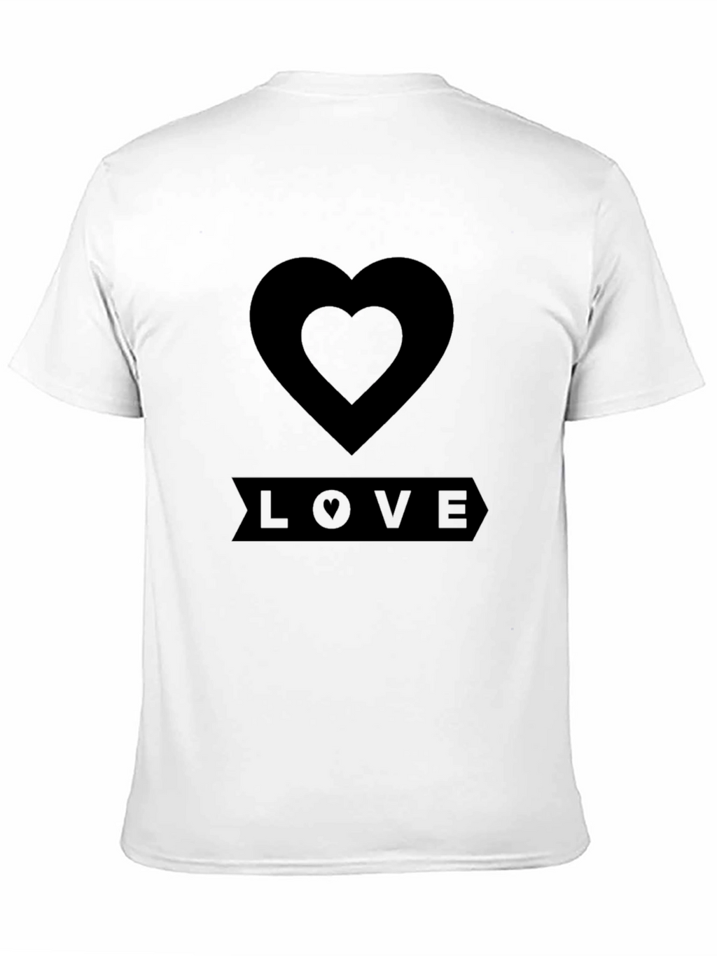 Love Heart Black T-Shirt