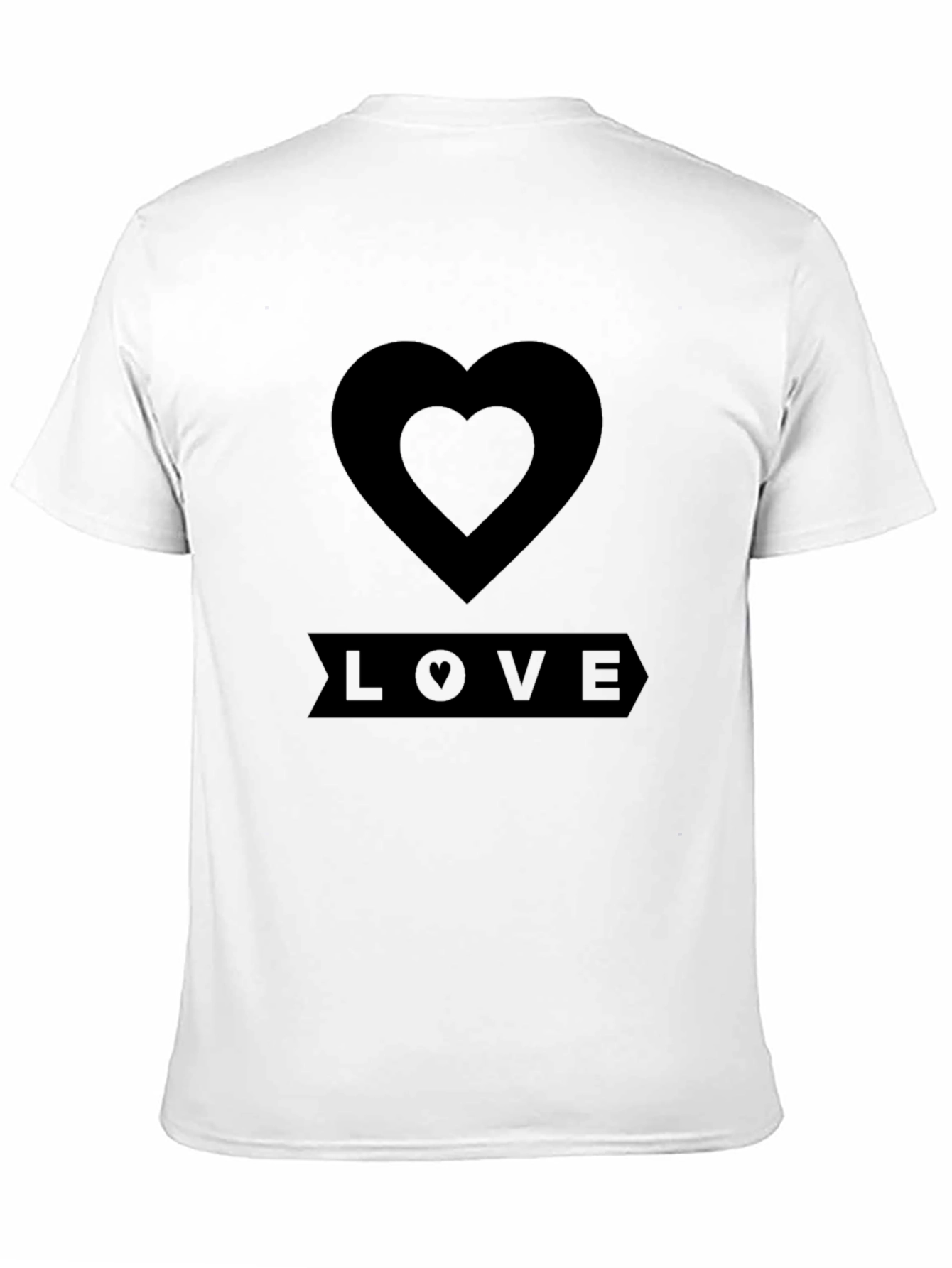 Love Heart Black T-Shirt