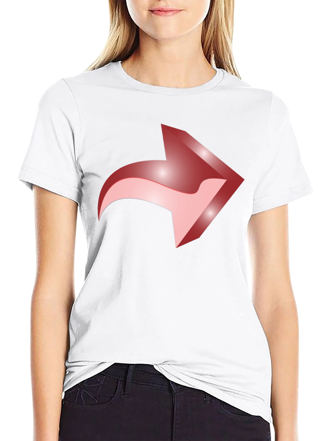 Forward Share Arrow Graphic Tee - Black Casual Cotton T-Shirt