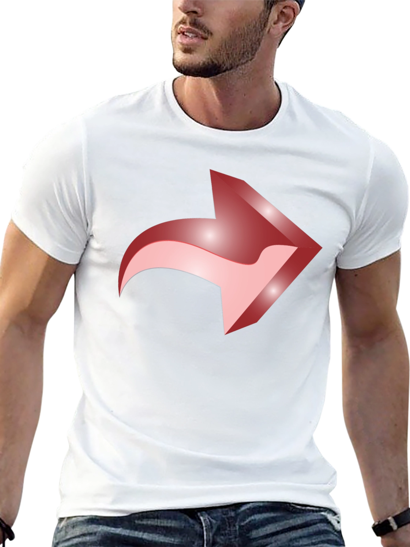 Forward Share Arrow Graphic Tee - Black Casual Cotton T-Shirt