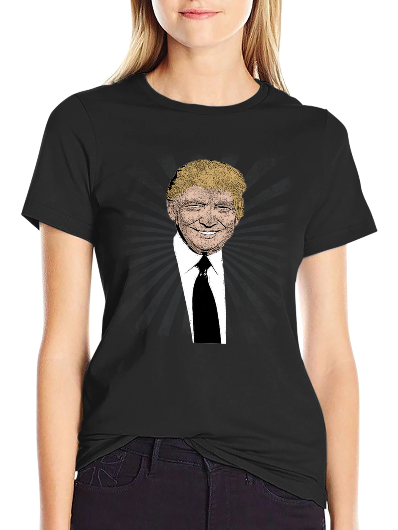 Trump Graphic Print Black T-Shirt