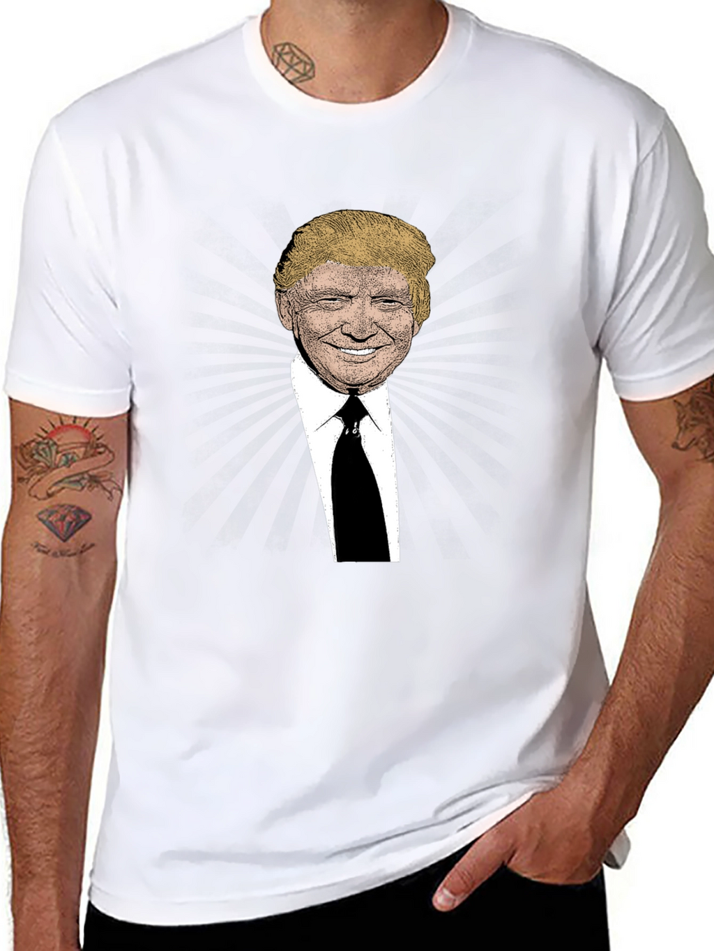 Trump Graphic Print Black T-Shirt