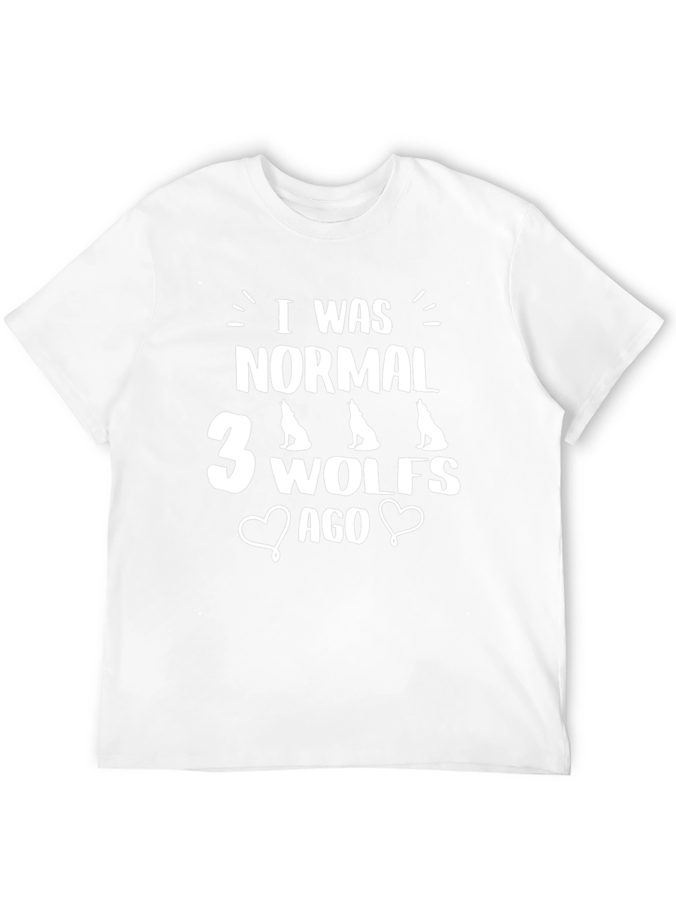 I Was Normal 3 Wolves Ago Novelty Graphic Tee