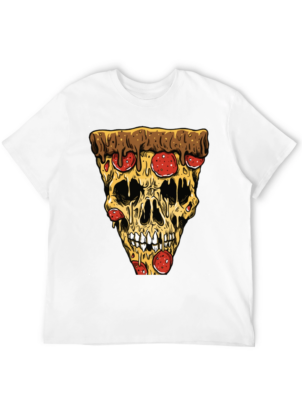 Pizza Skull T-Shirt - Graphic Tee