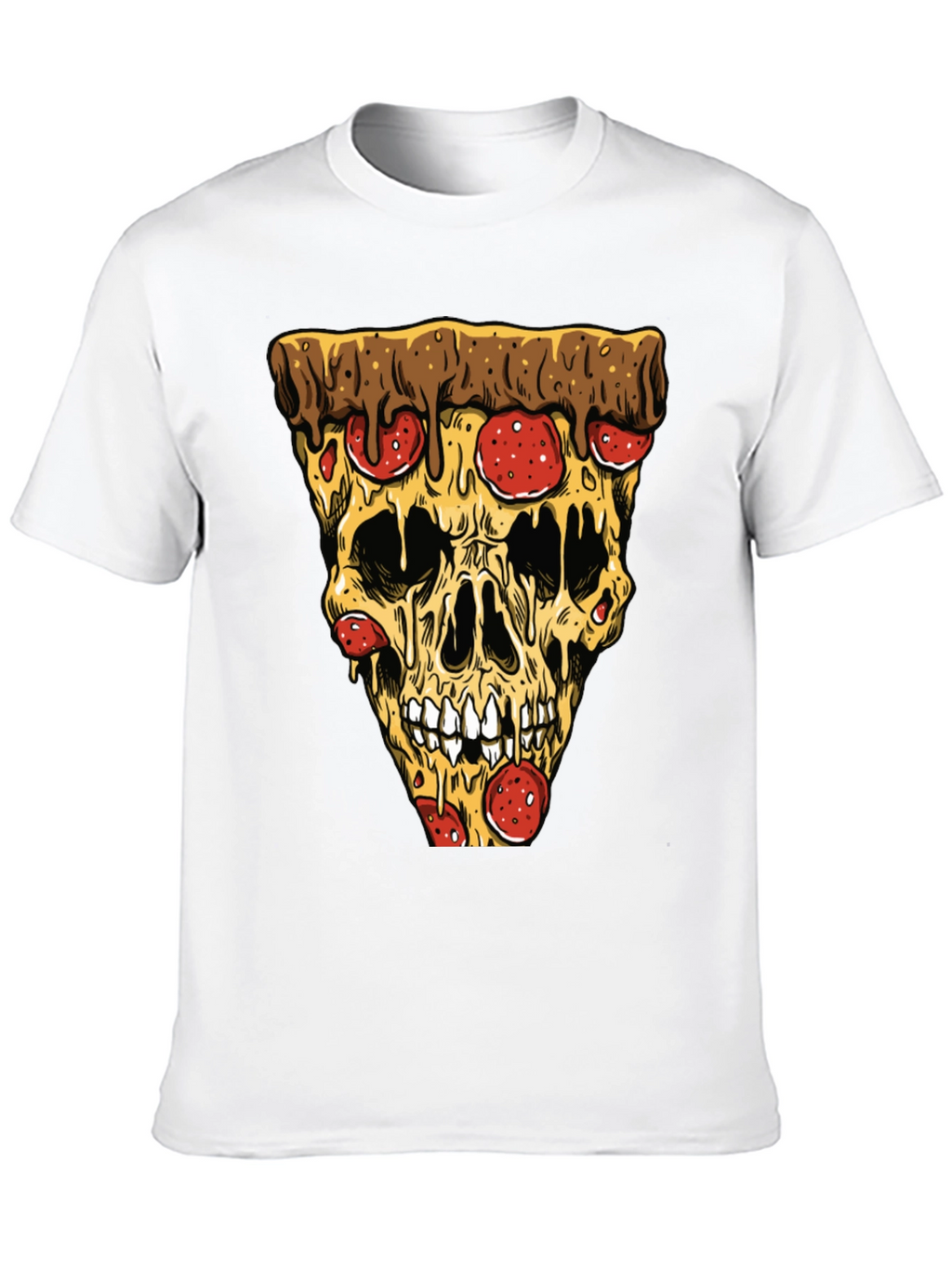 Pizza Skull T-Shirt - Graphic Tee