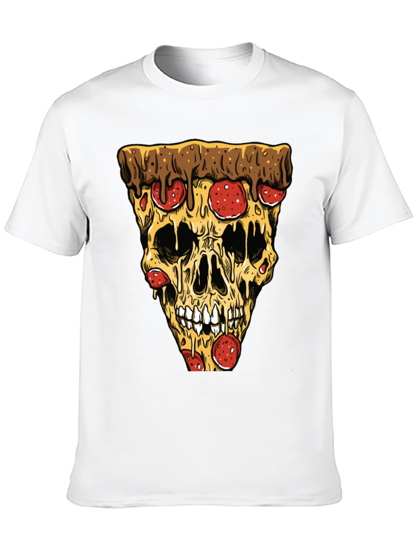 Pizza Skull T-Shirt - Graphic Tee