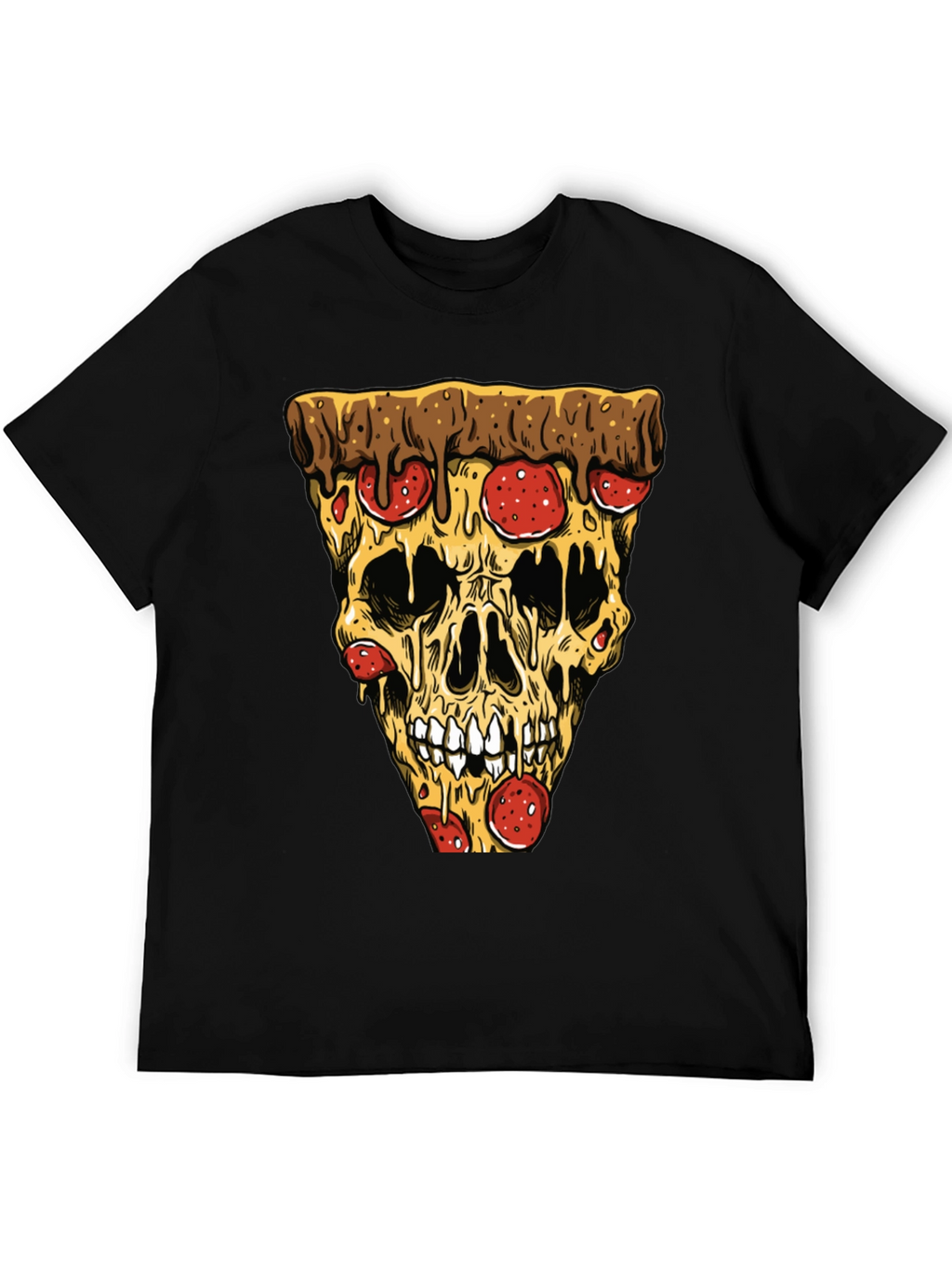 Pizza Skull T-Shirt - Graphic Tee