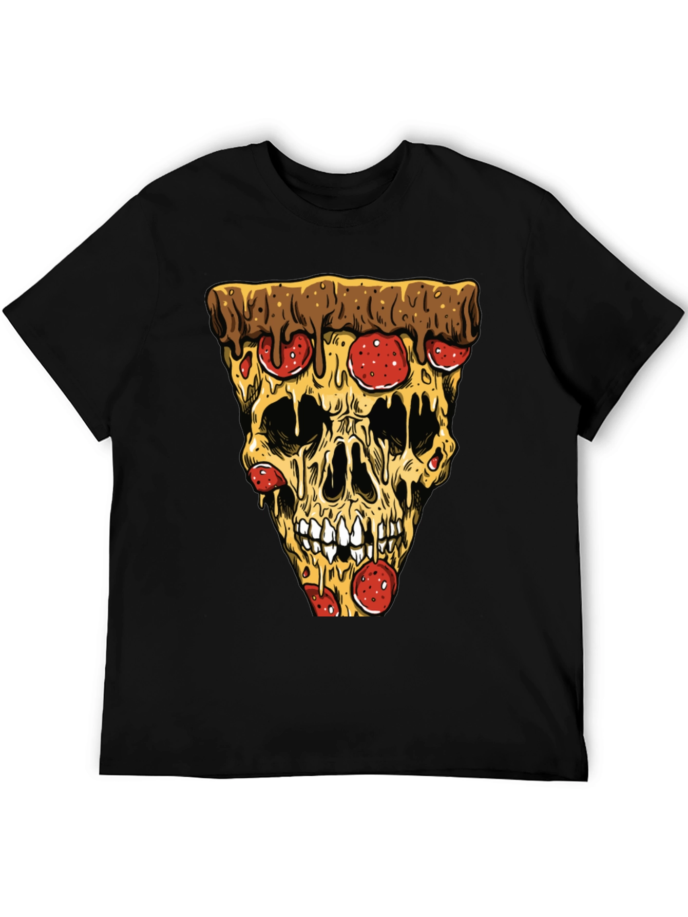 Pizza Skull T-Shirt - Graphic Tee