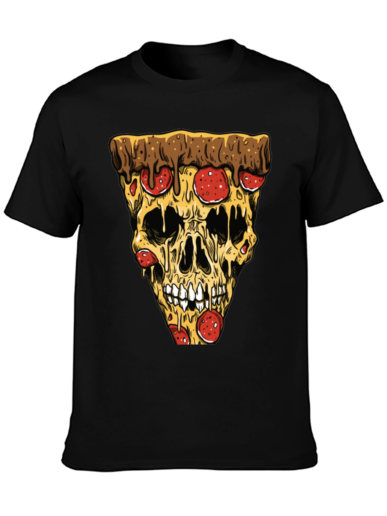Pizza Skull T-Shirt - Graphic Tee