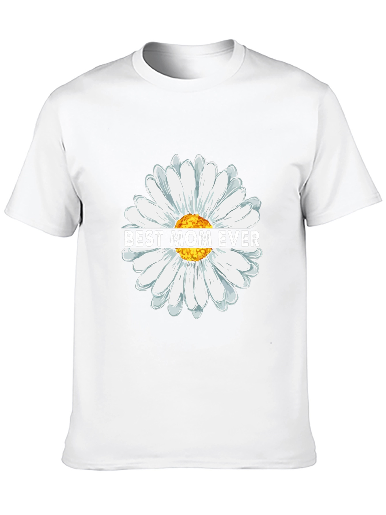 Best Mom Ever Daisy Graphic Tee - Black