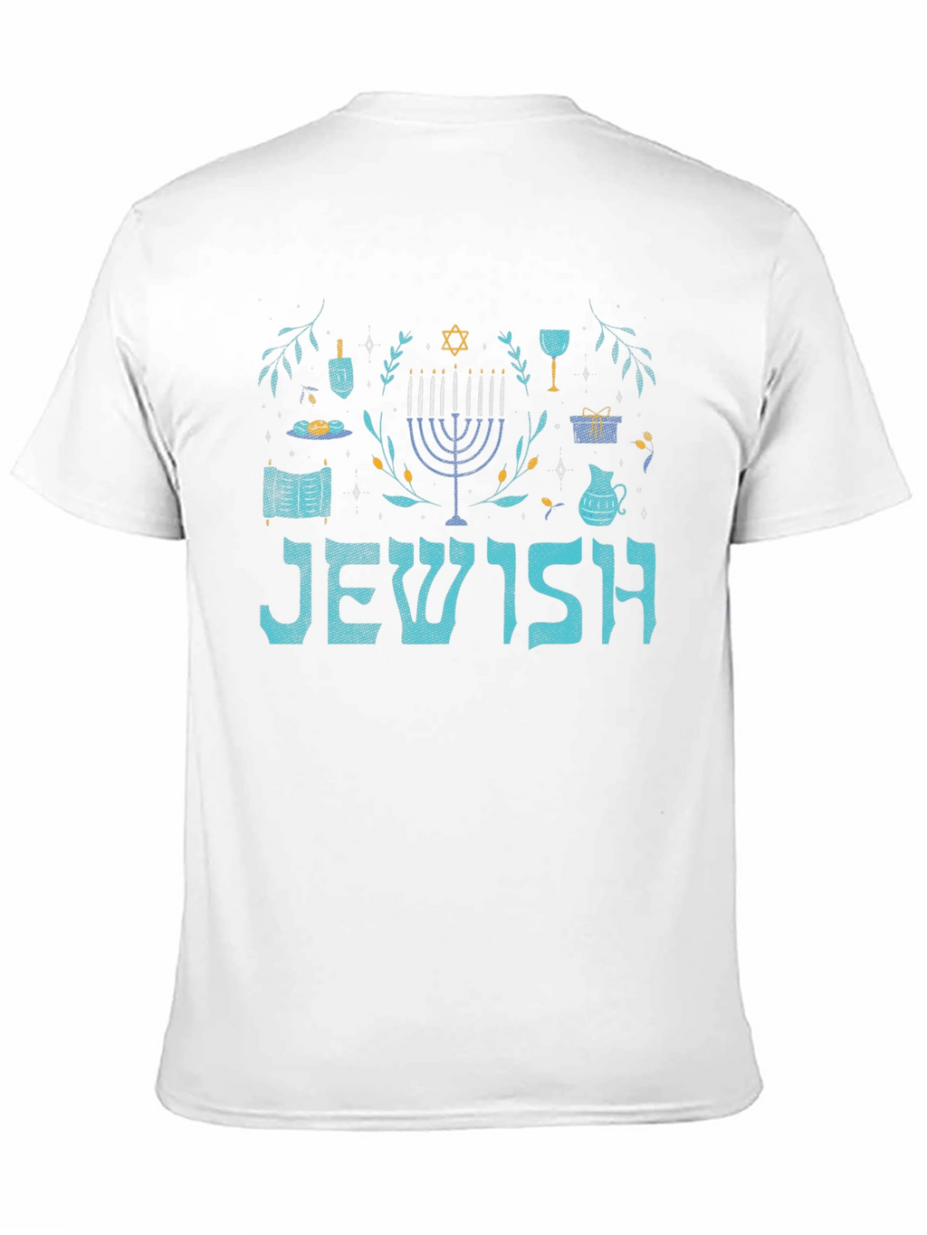 Jewish Hanukkah Menorah Graphic T-Shirt