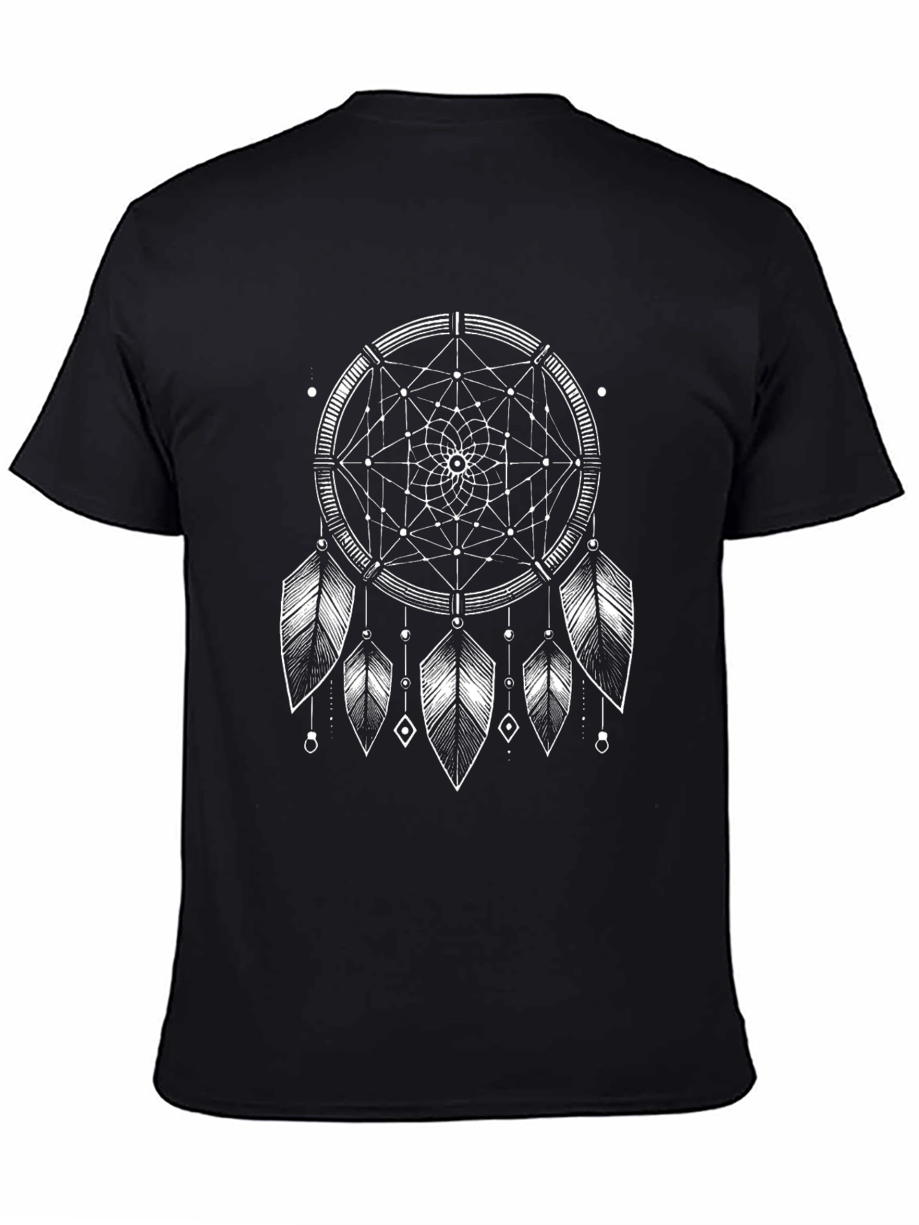 Dreamcatcher Graphic Tee - Black Cotton T-Shirt