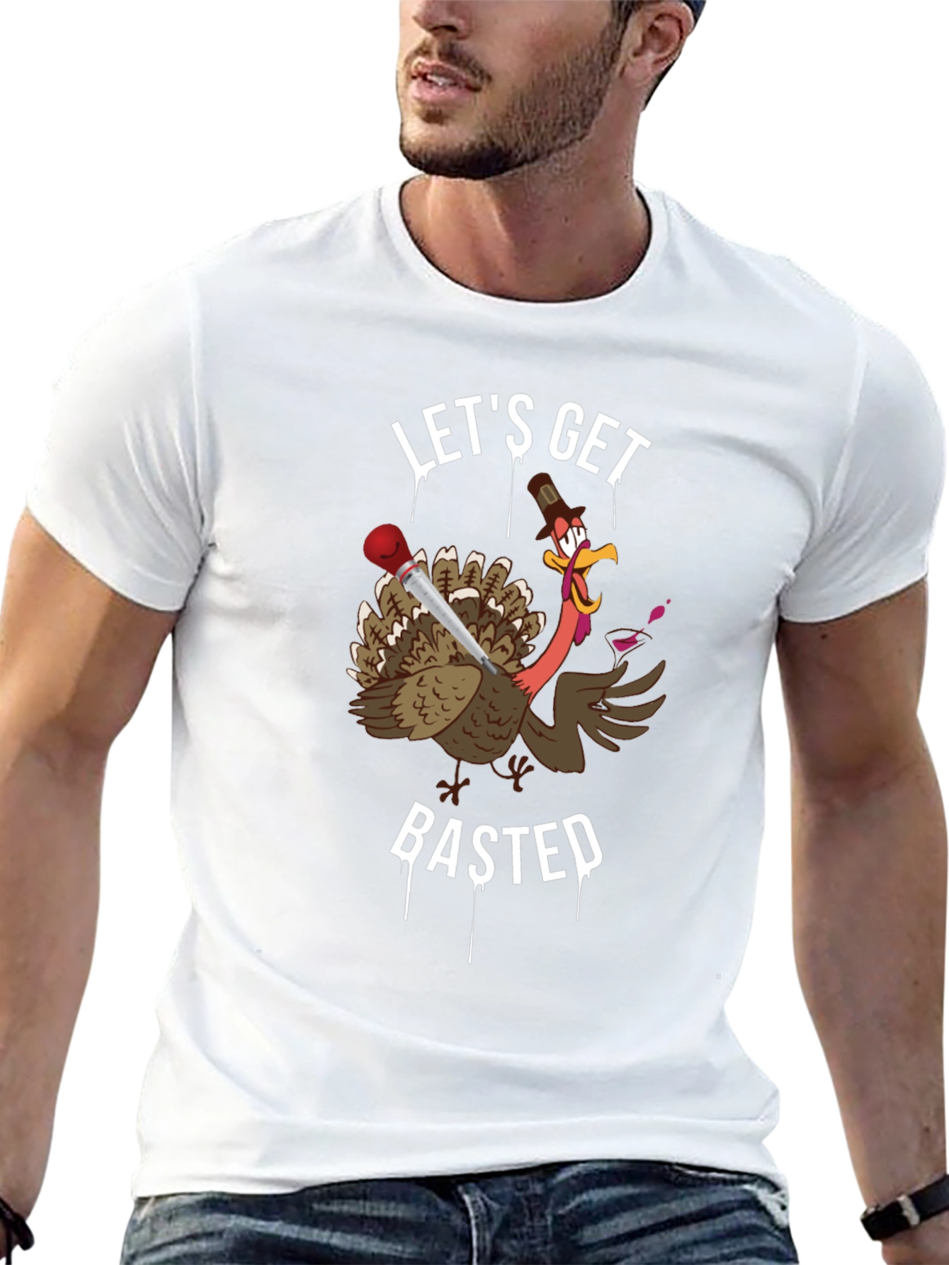 Lets Get Basted T-Shirt Thanksgiving Humor